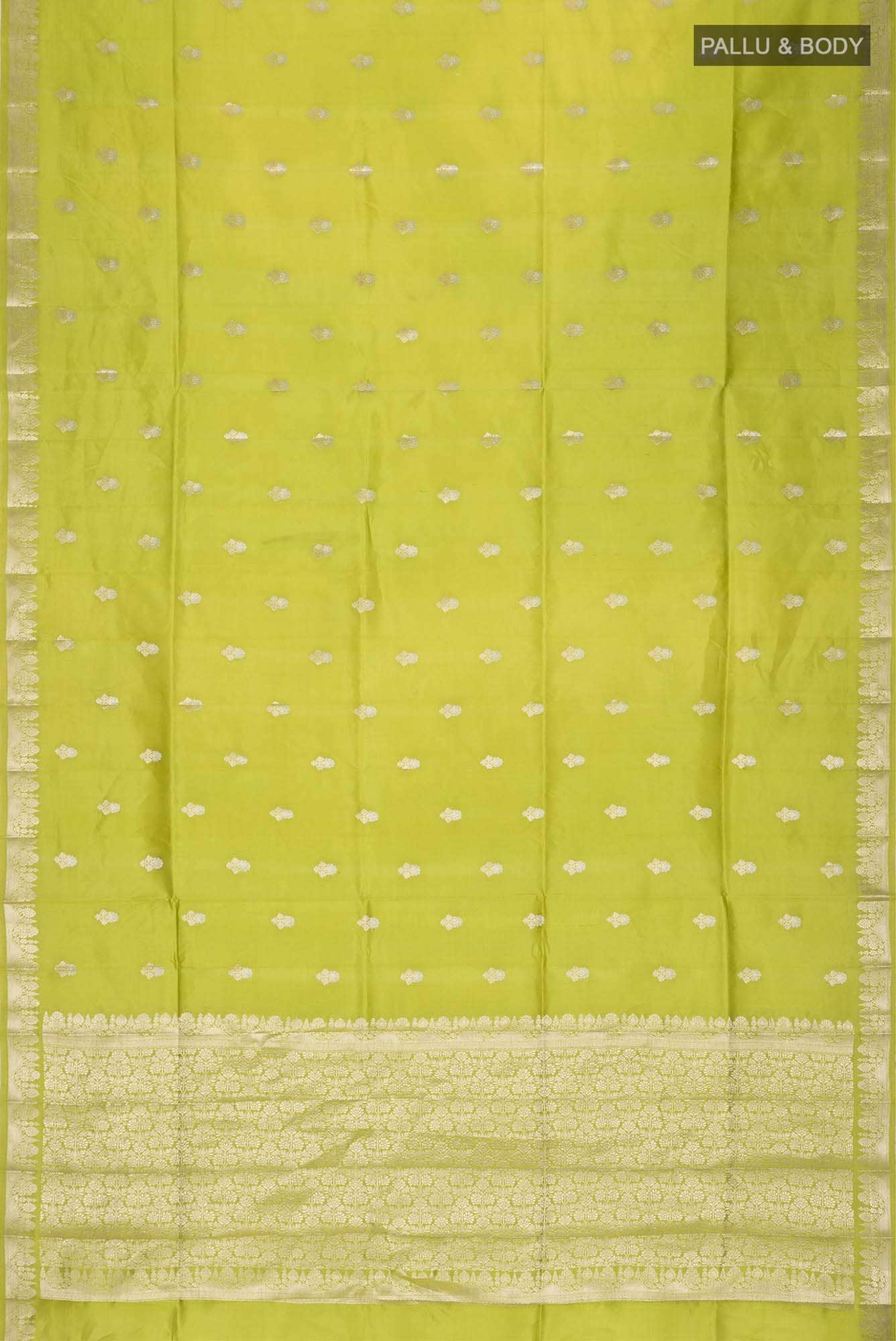 Green Banarasi Raw Silk Saree