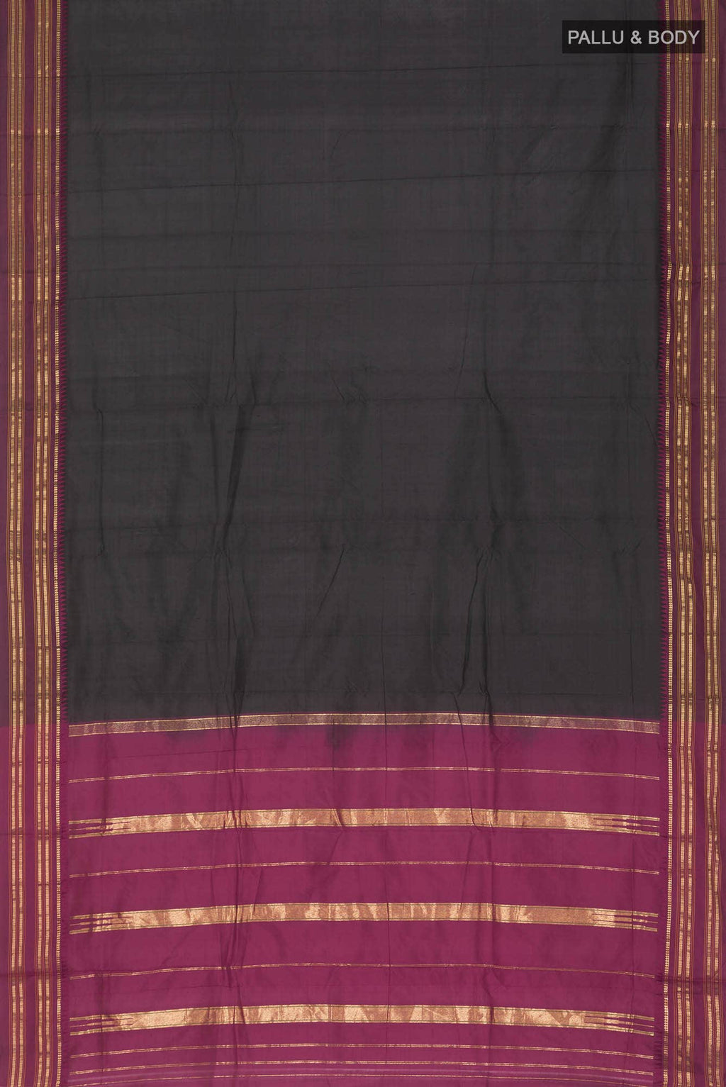 Black Narayanpet Silk Saree