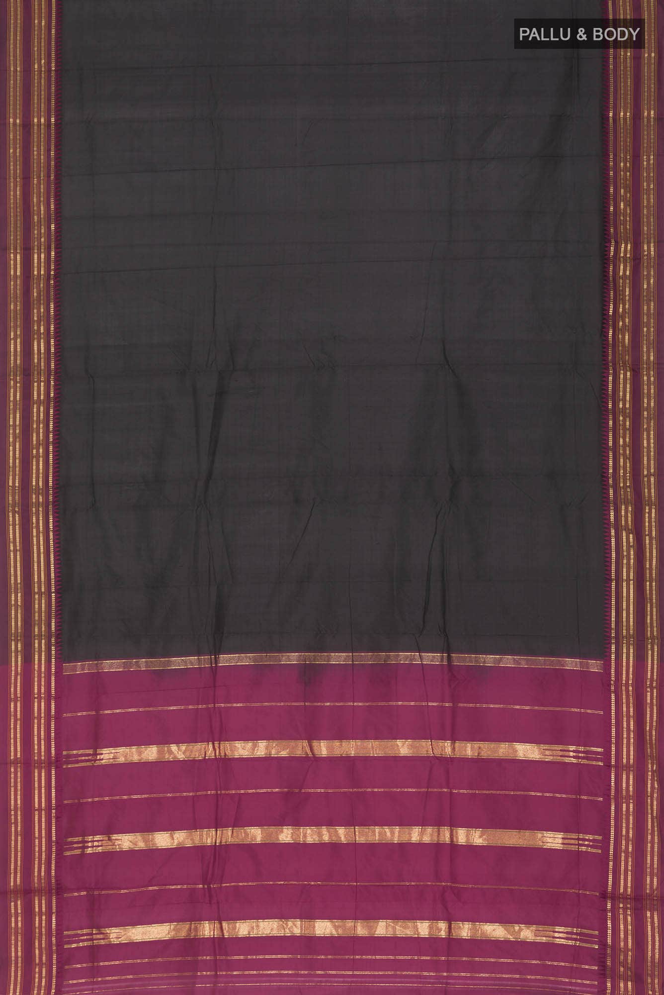 Black Narayanpet Silk Saree