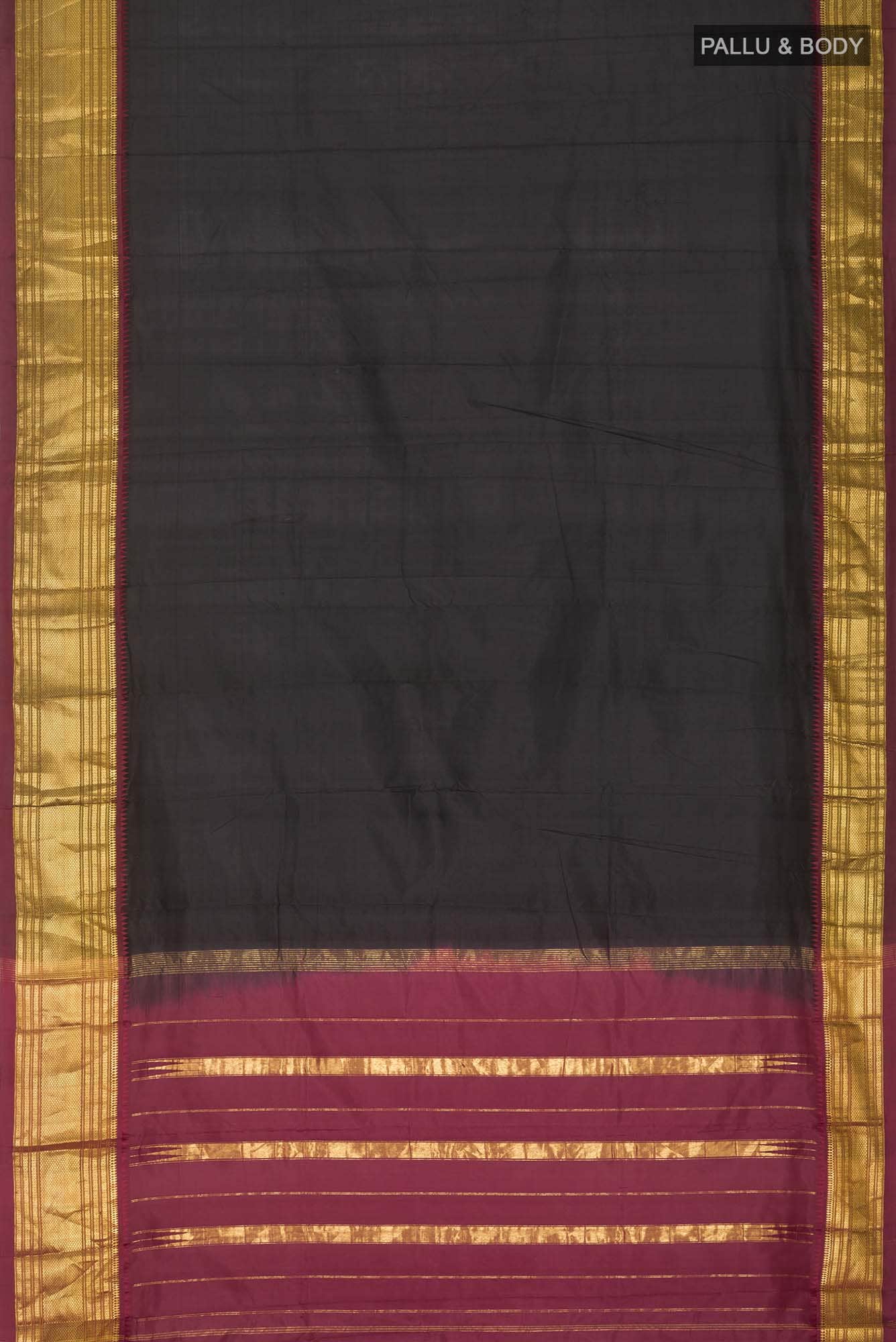 Black Narayanpet Silk Saree