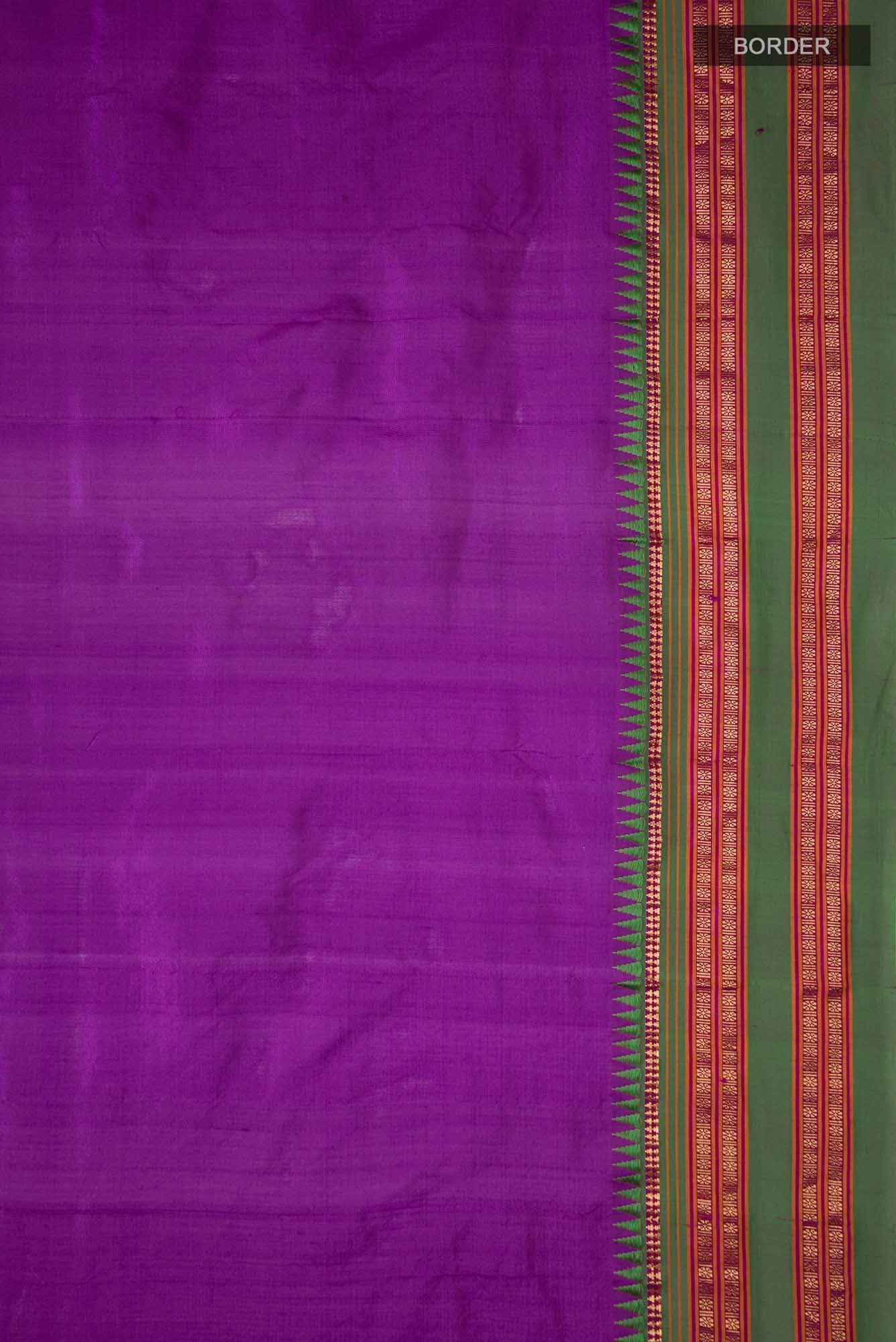 Magenta Narayanpet Silk Saree