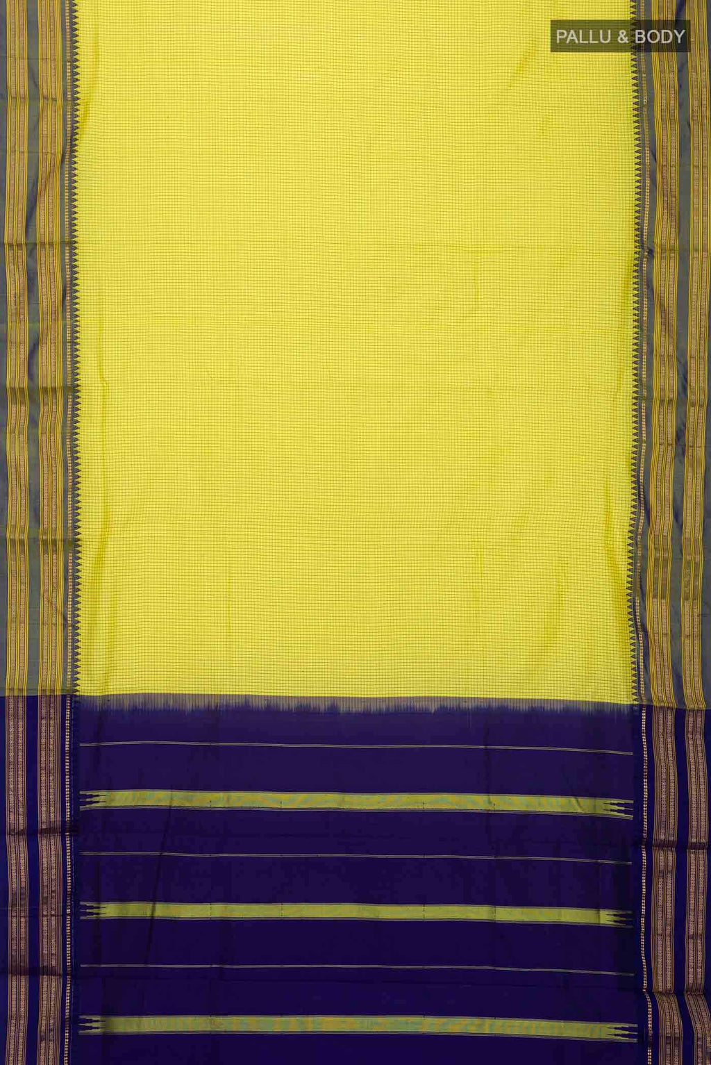 Yellow Narayanpet Silk Saree