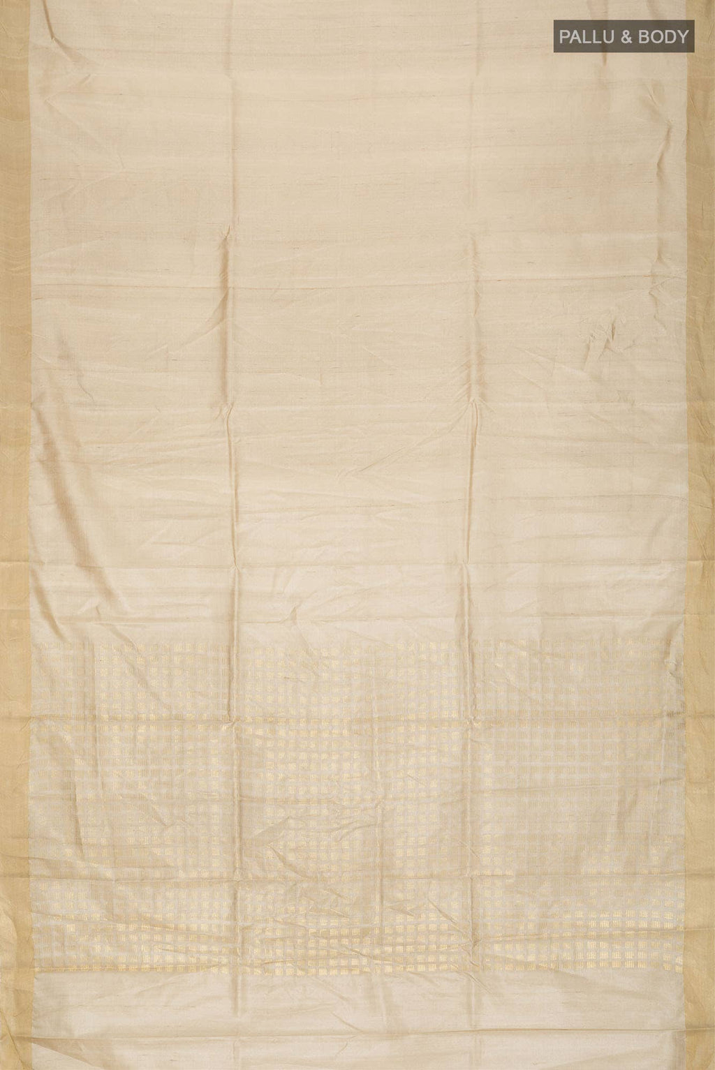 Beige Bhagalpuri Tussar Silk Saree