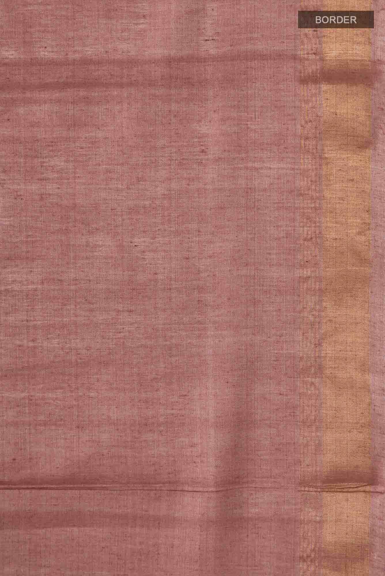 Brown Bhagalpuri Tussar Silk Saree