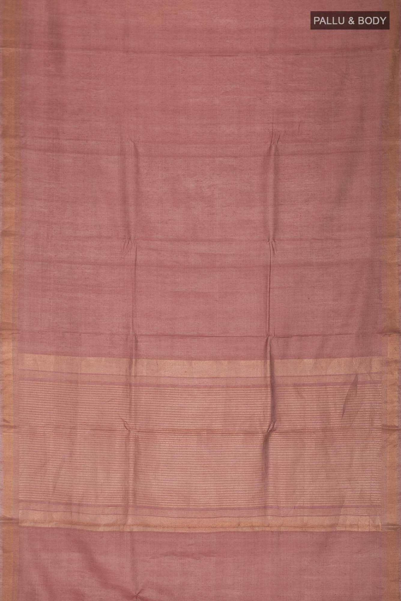 Brown Bhagalpuri Tussar Silk Saree
