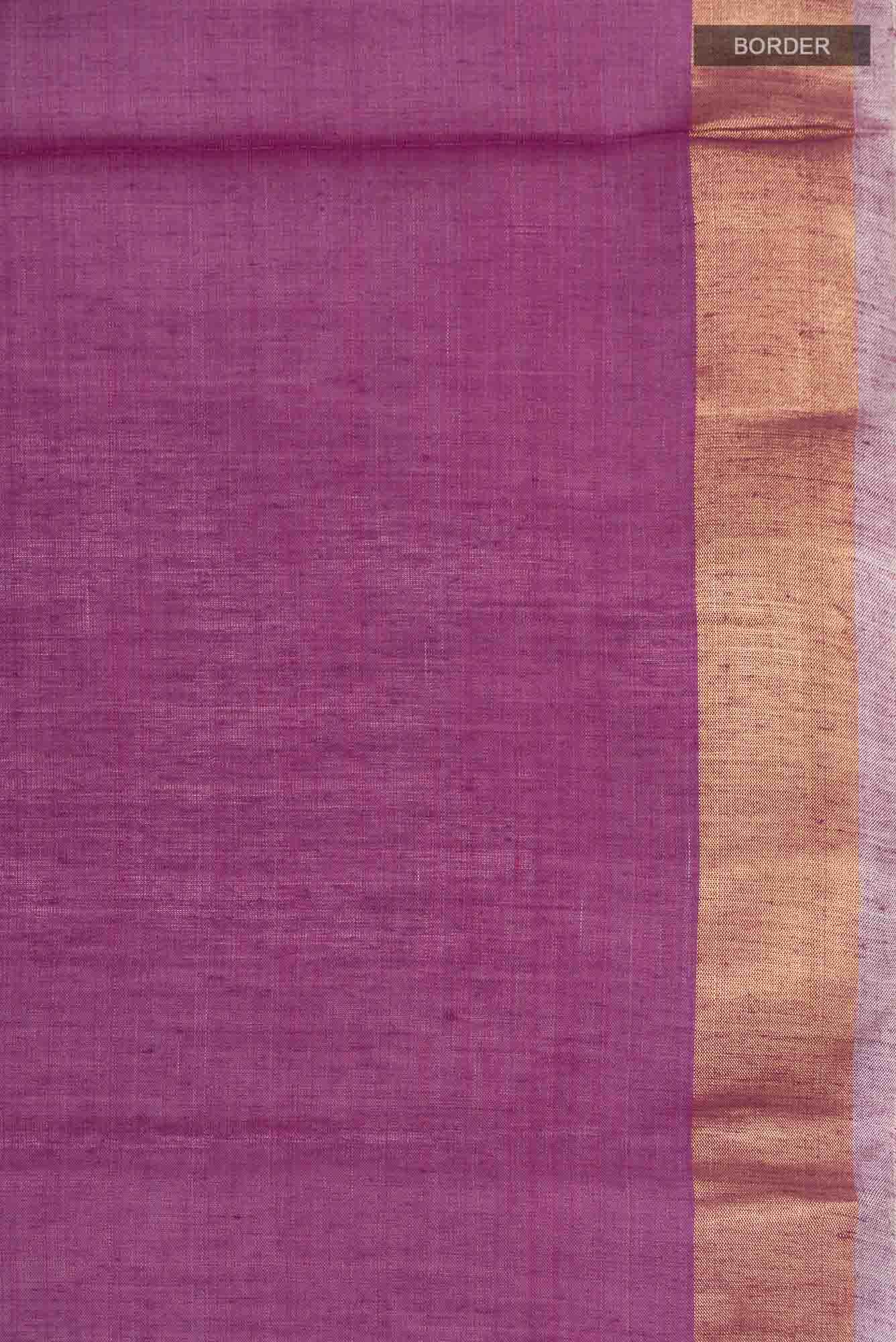 Pink Bhagalpuri Tussar Silk Saree