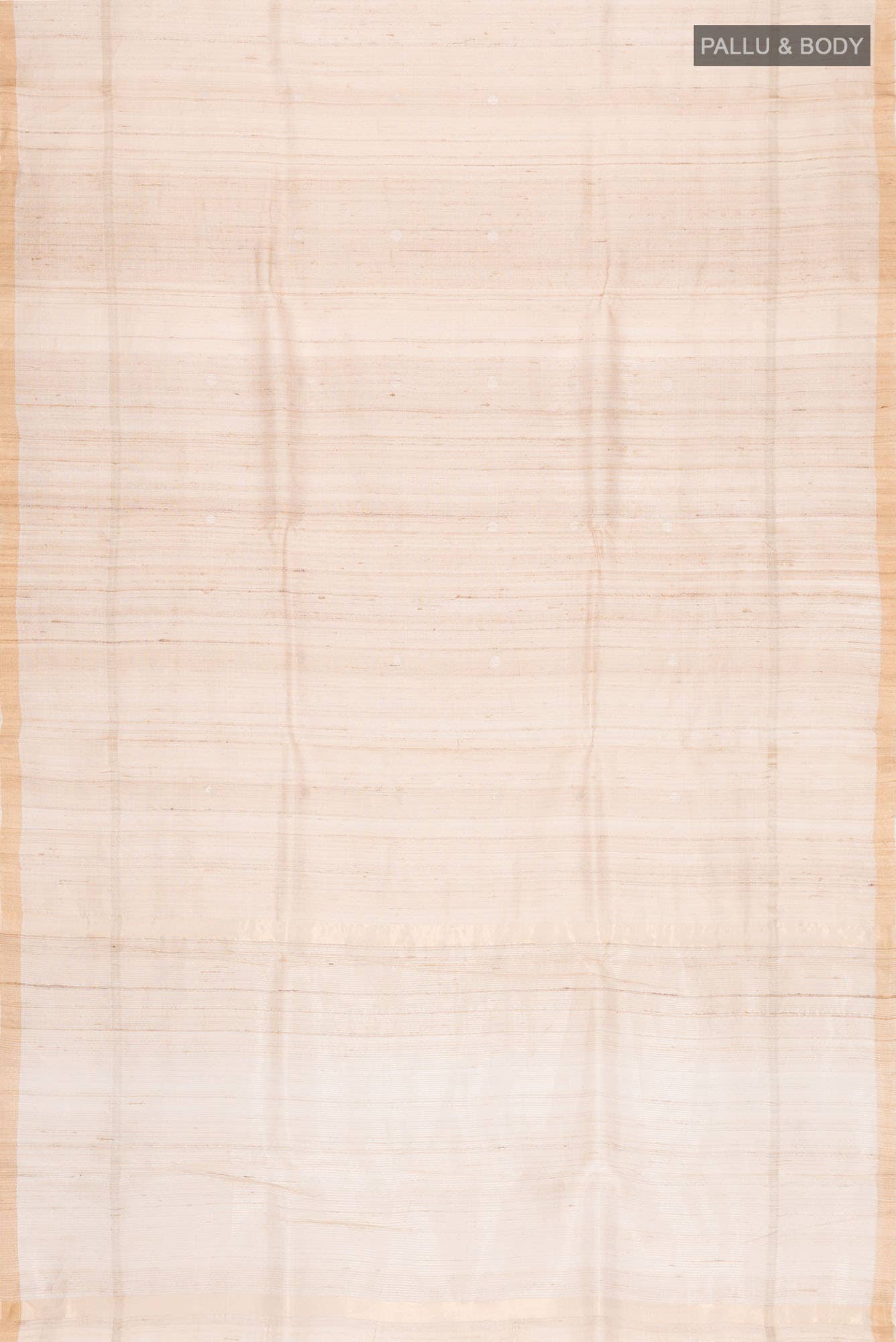 Beige Bhagalpuri Tussar Silk Saree