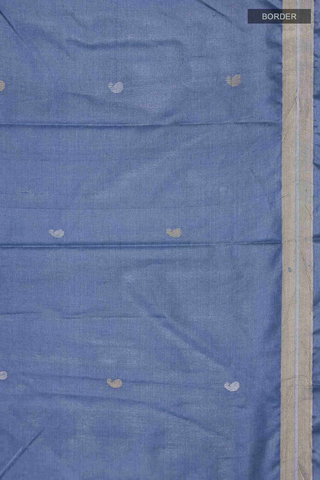Blue Bhagalpuri Tussar Silk Saree