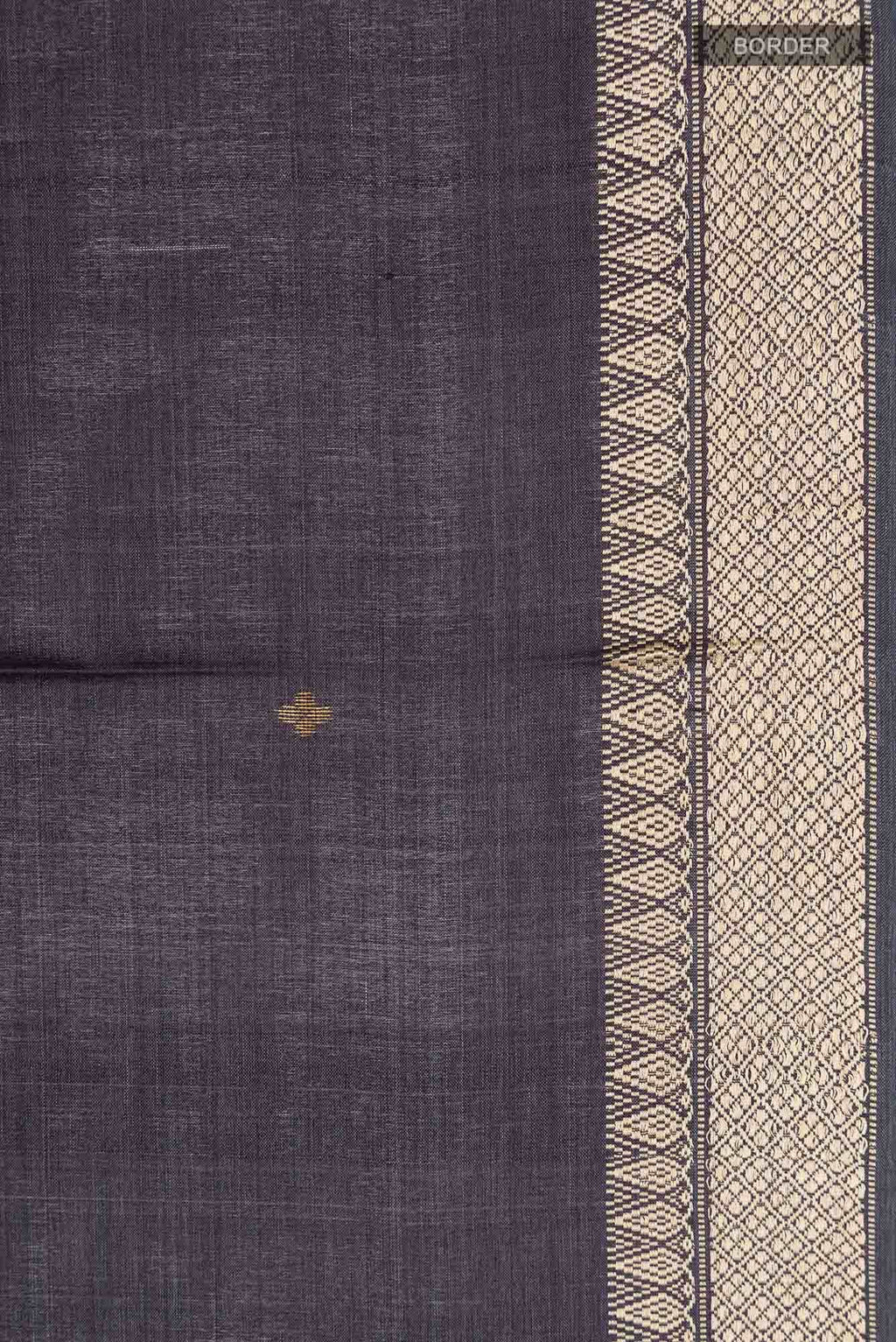 Black Bhagalpuri Tussar Silk Saree