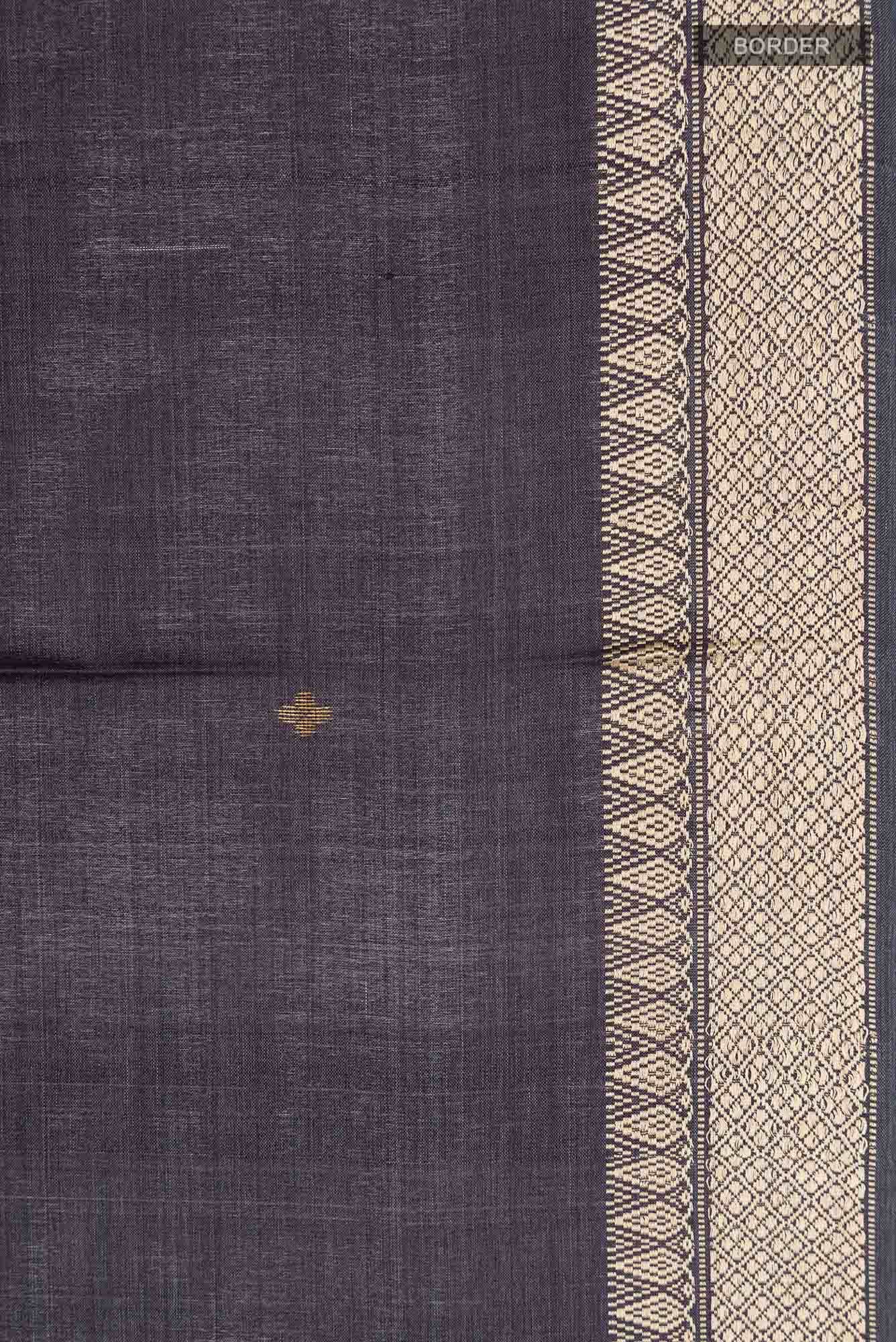 Black Bhagalpuri Tussar Silk Saree