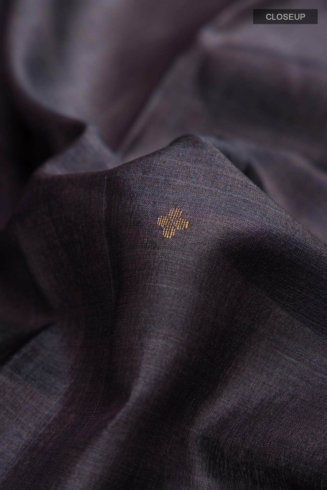 Black Bhagalpuri Tussar Silk Saree
