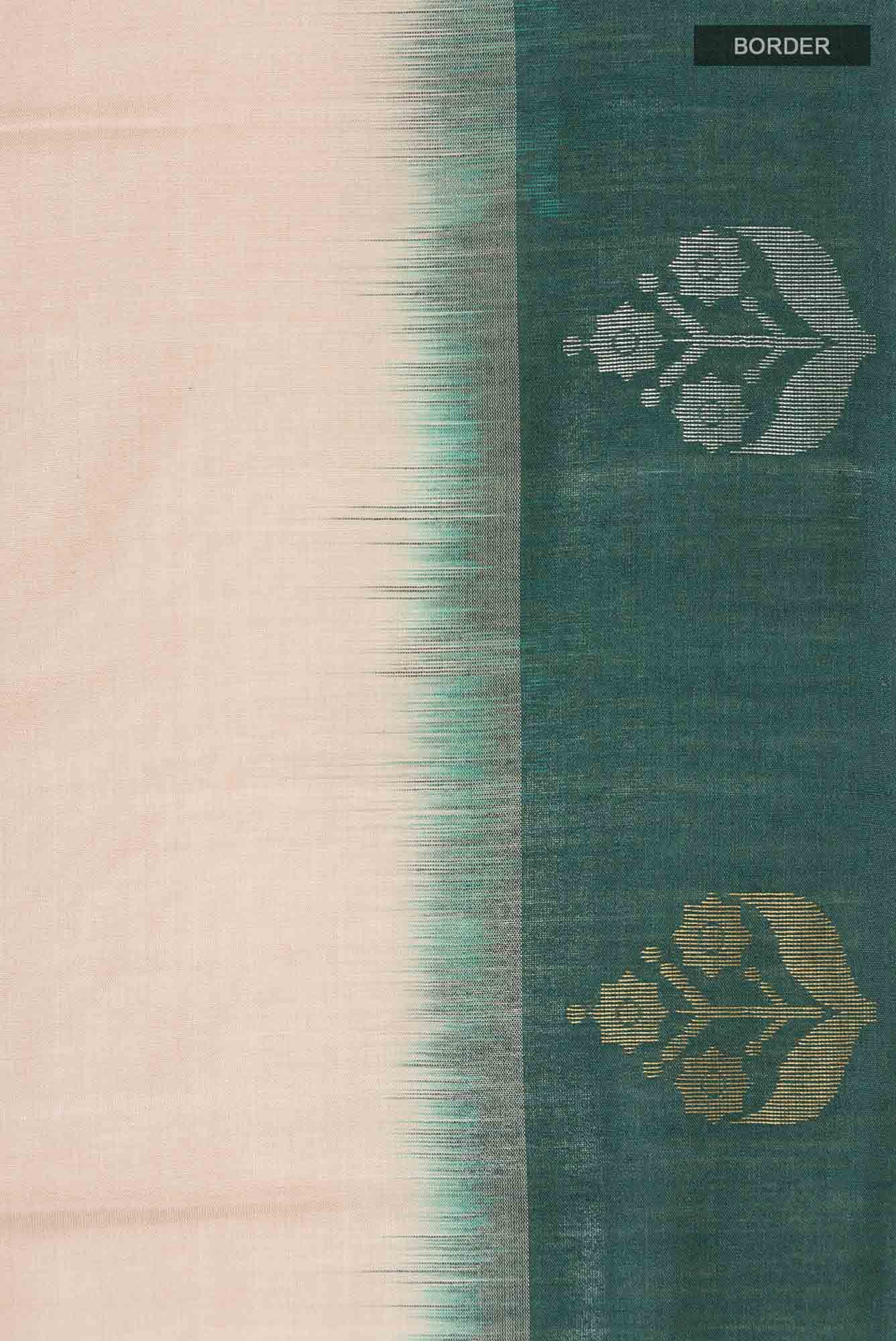 Beige Bhagalpuri Tussar Silk Saree