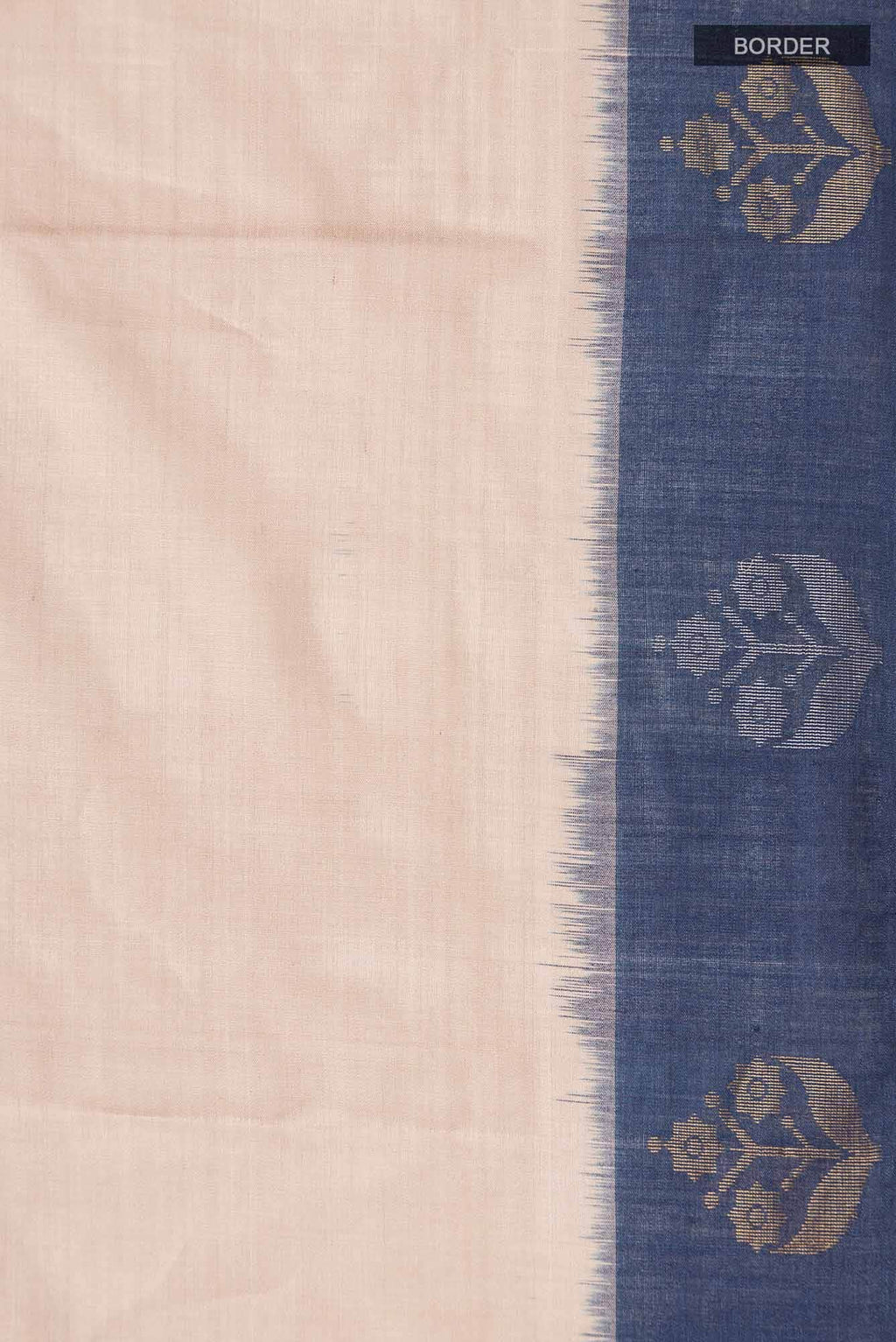 Beige Bhagalpuri Tussar Silk Saree