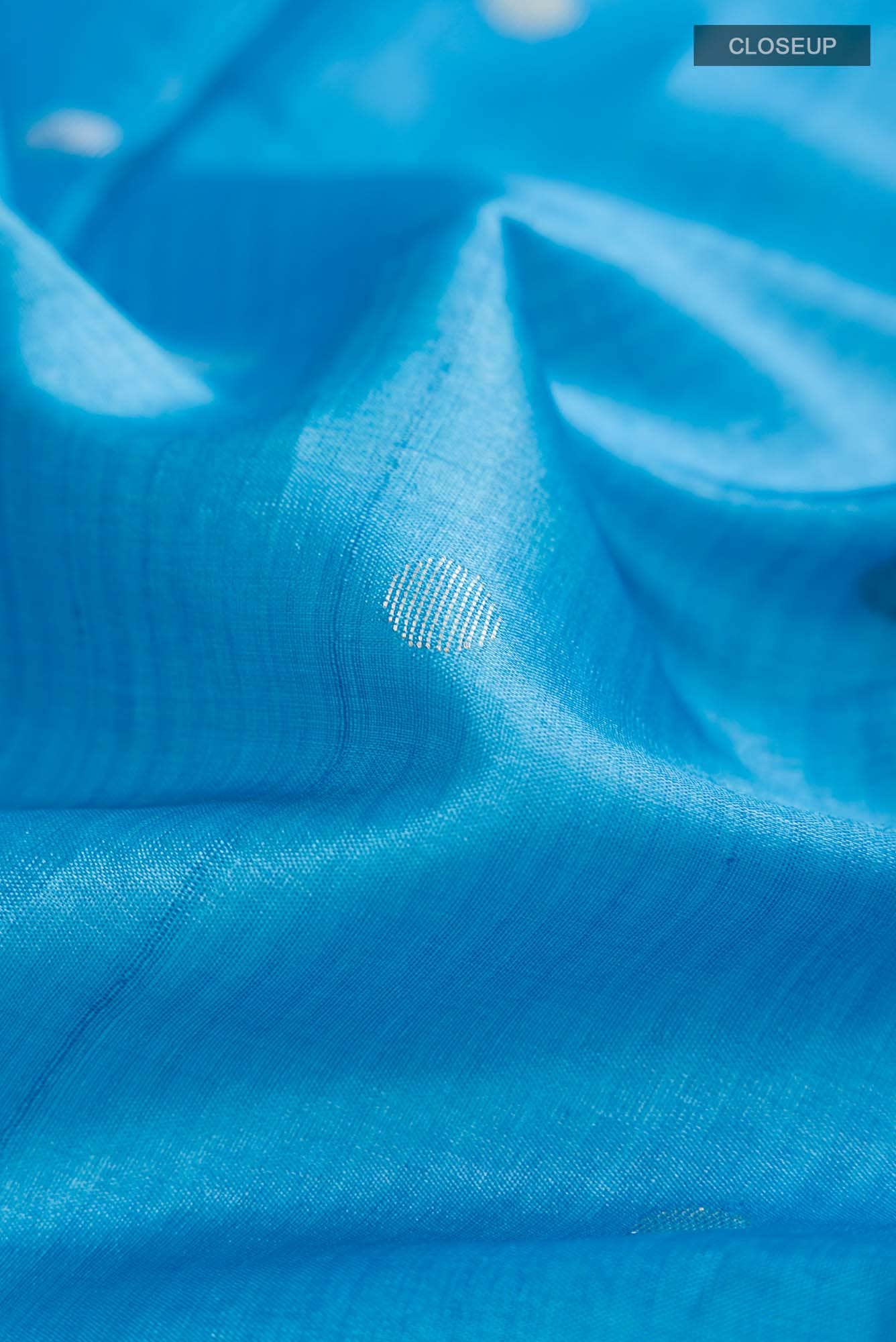 Blue Bhagalpuri Tussar Silk Saree