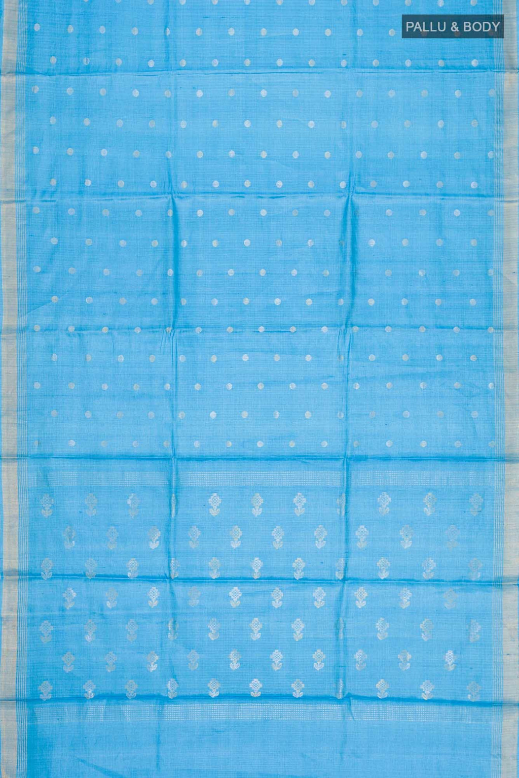 Blue Bhagalpuri Tussar Silk Saree