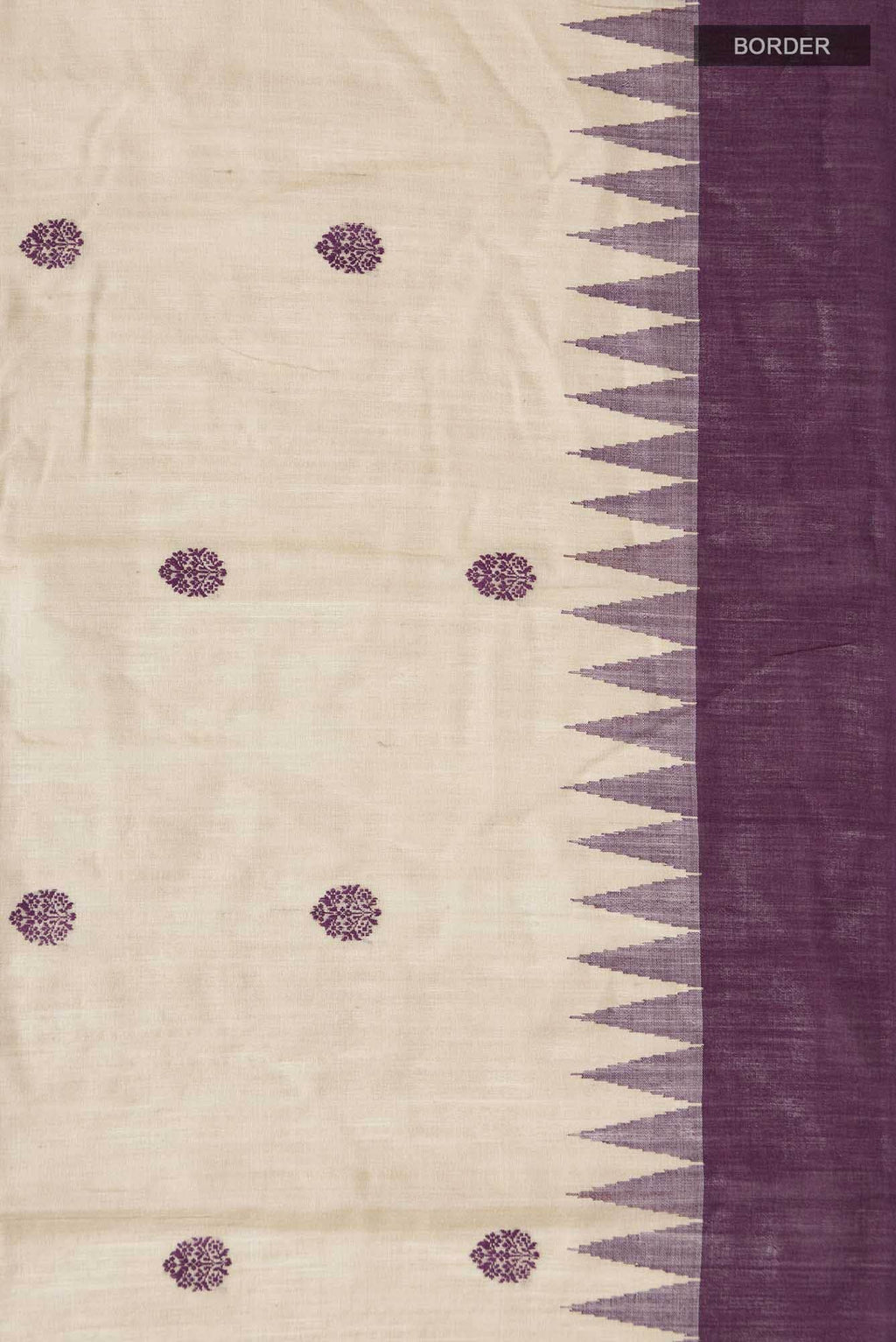 Beige Bhagalpuri Tussar Silk Saree