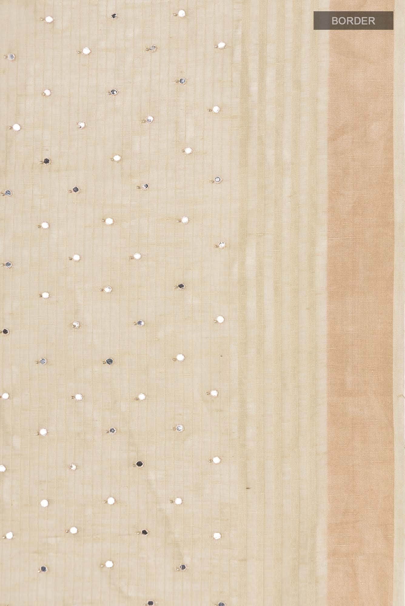 Beige Linen Saree
