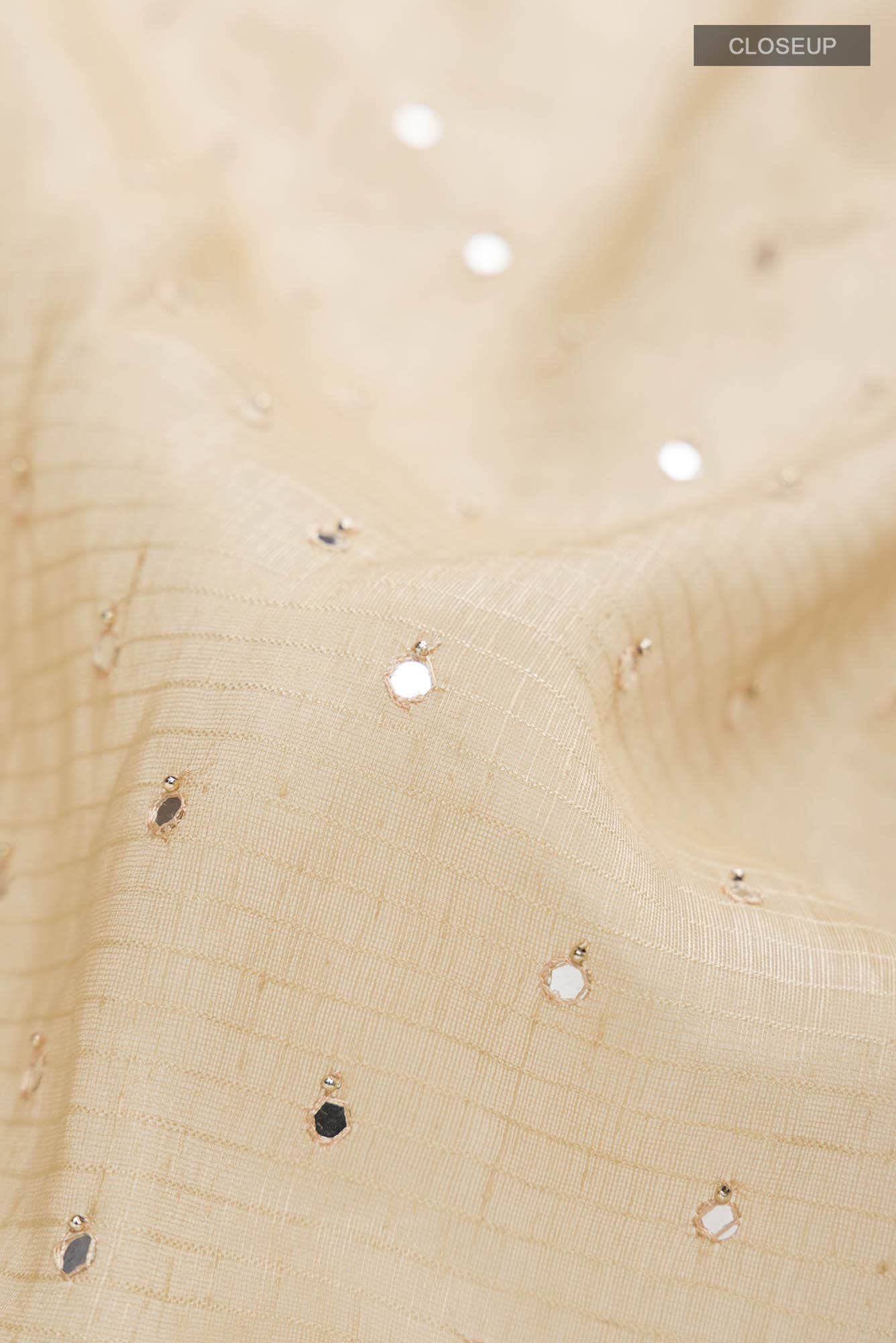 Beige Linen Saree