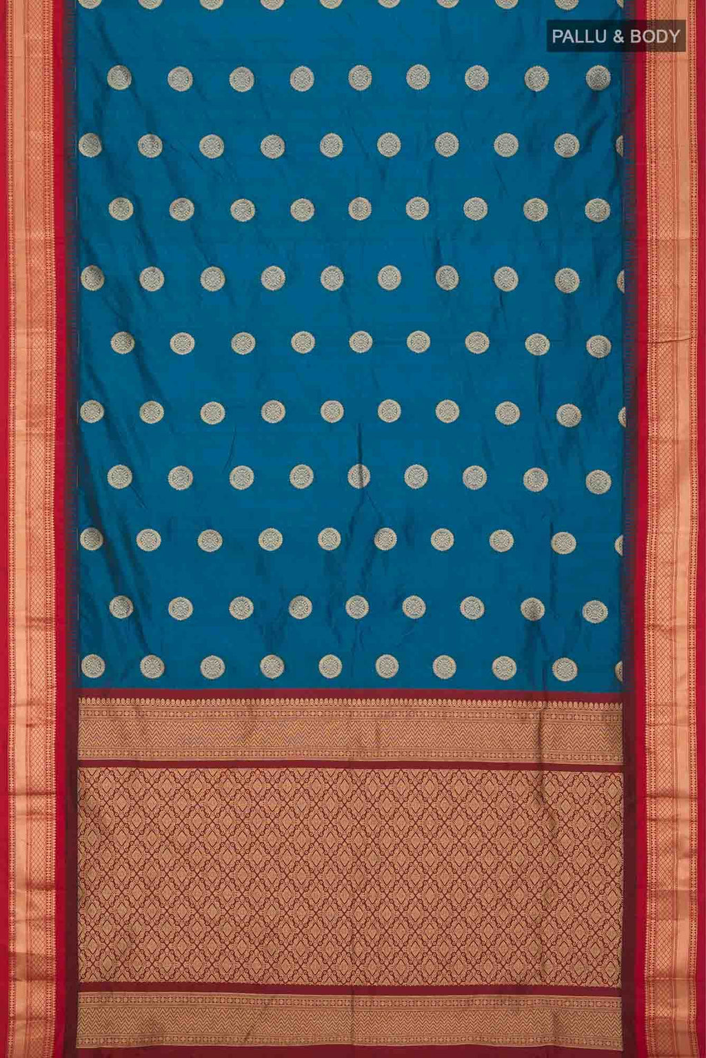 Blue Blended Bangalore Silk Saree