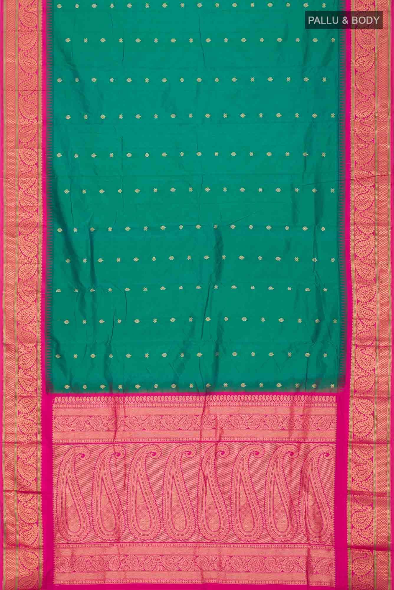 Green Blended Bangalore Silk Saree