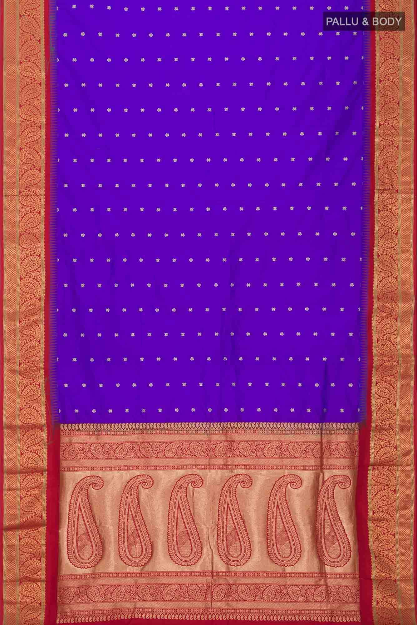 Blue Blended Bangalore Silk Saree