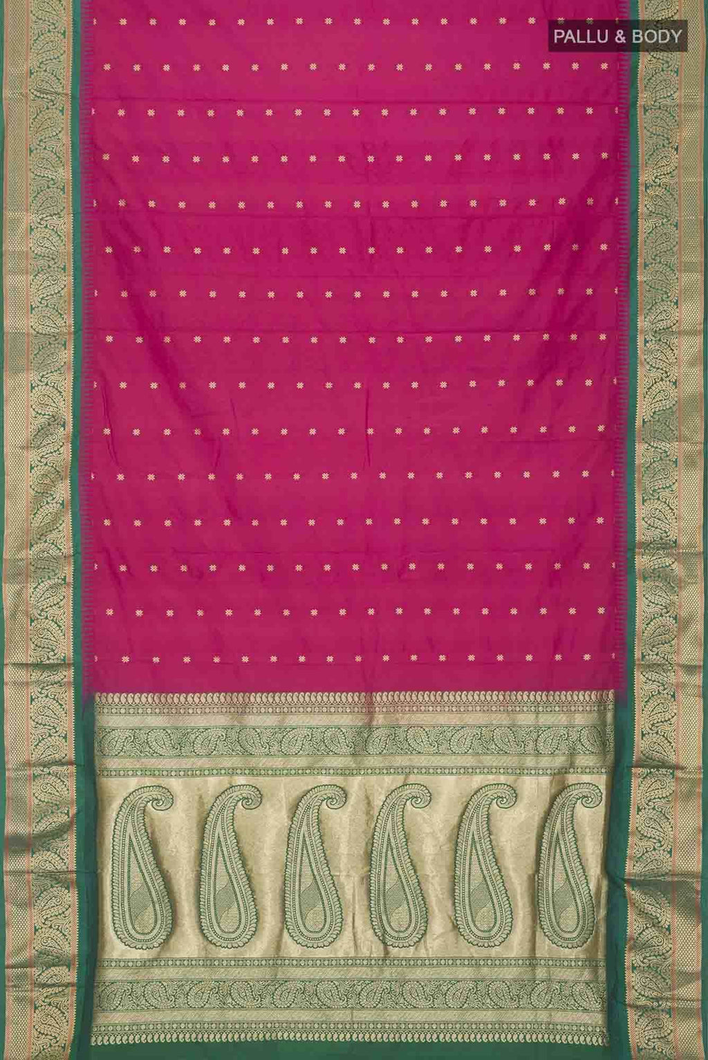 Dark Pink Blended Bangalore Silk Saree