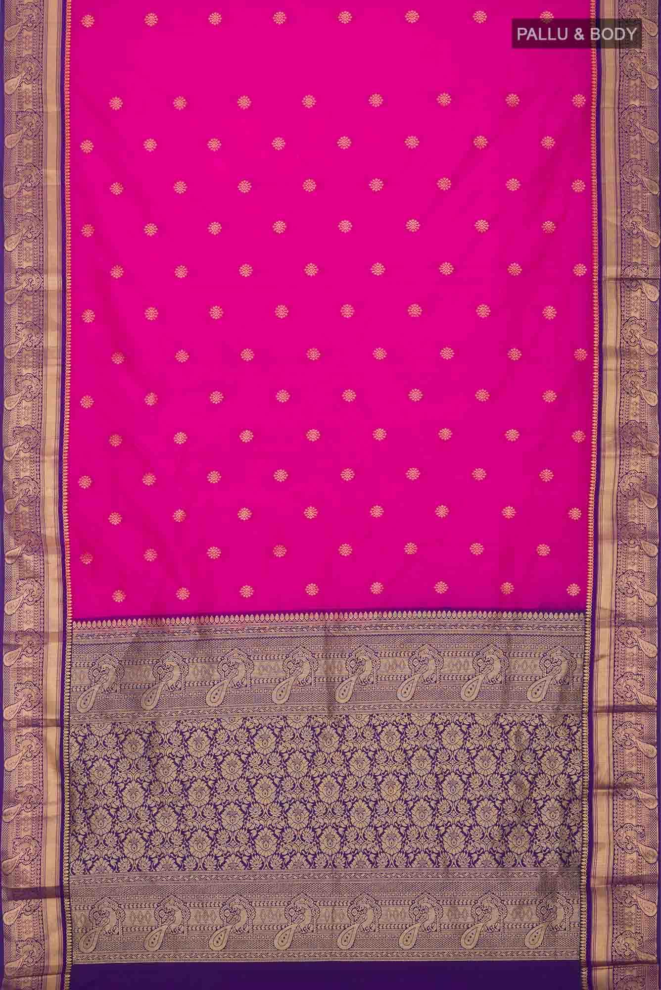 Pink Blended Bangalore Silk Saree