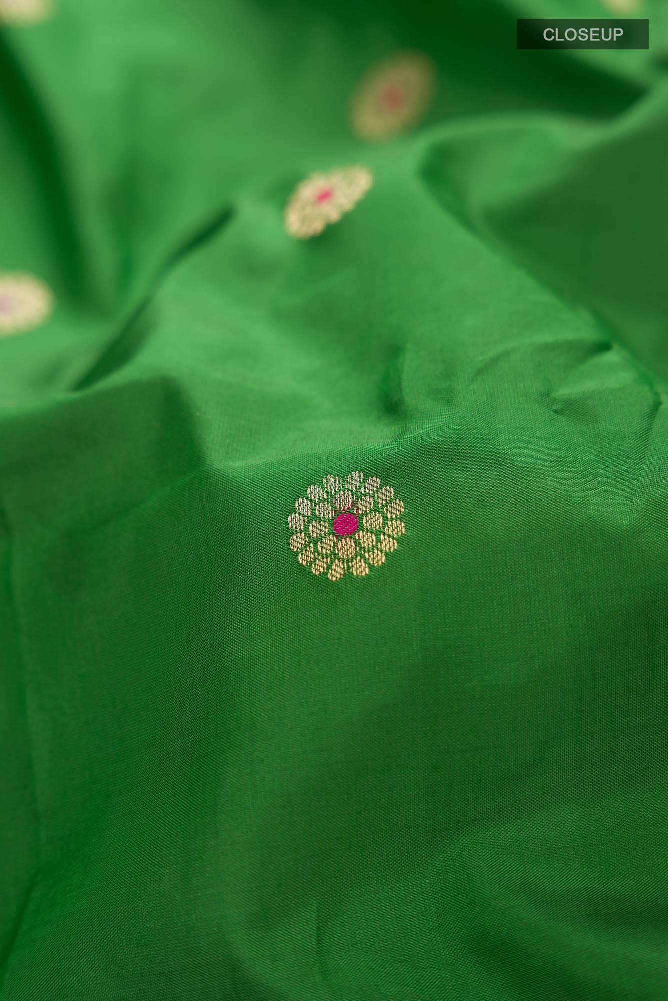 Green Blended Bangalore Silk Saree
