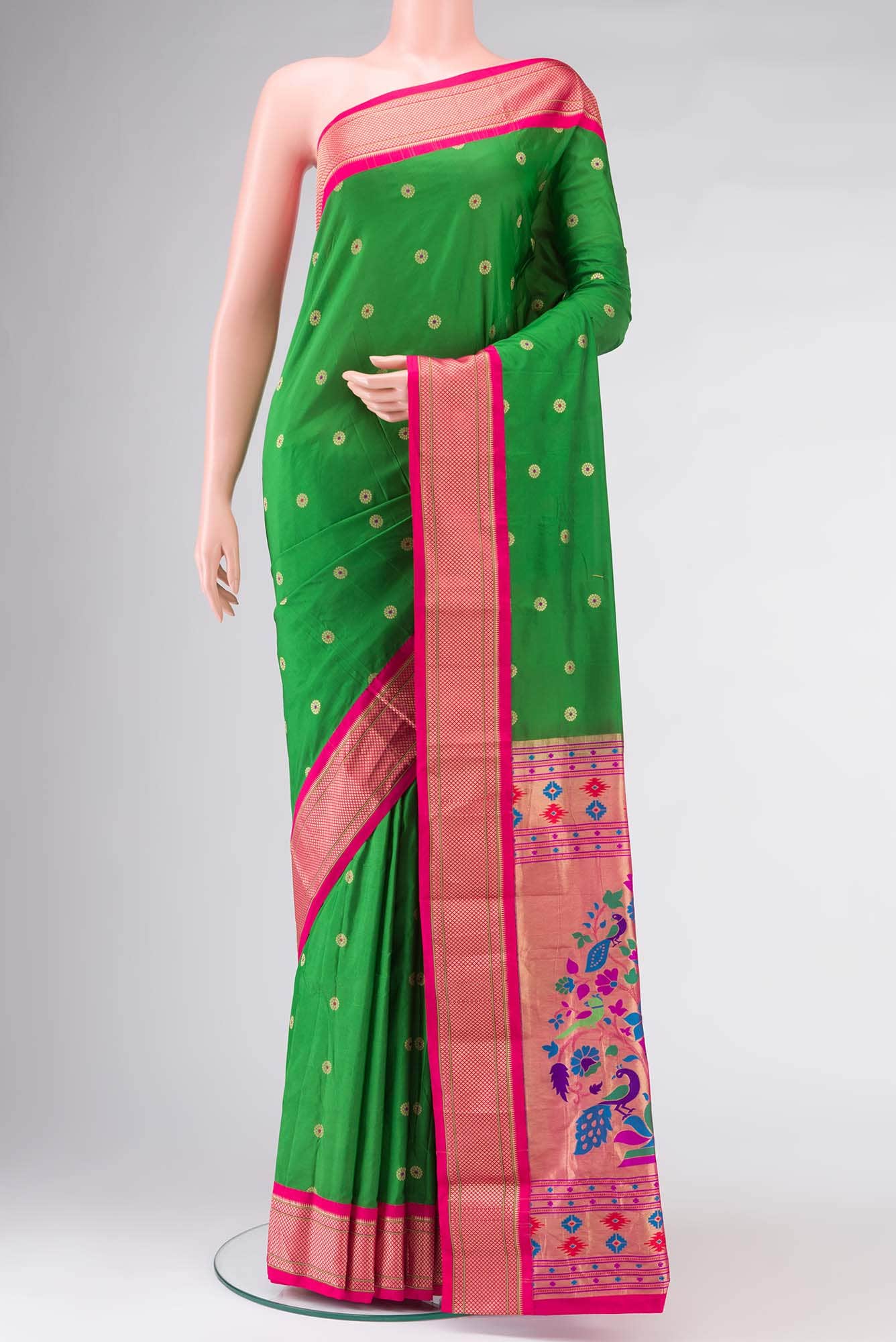 Green Blended Bangalore Silk Saree