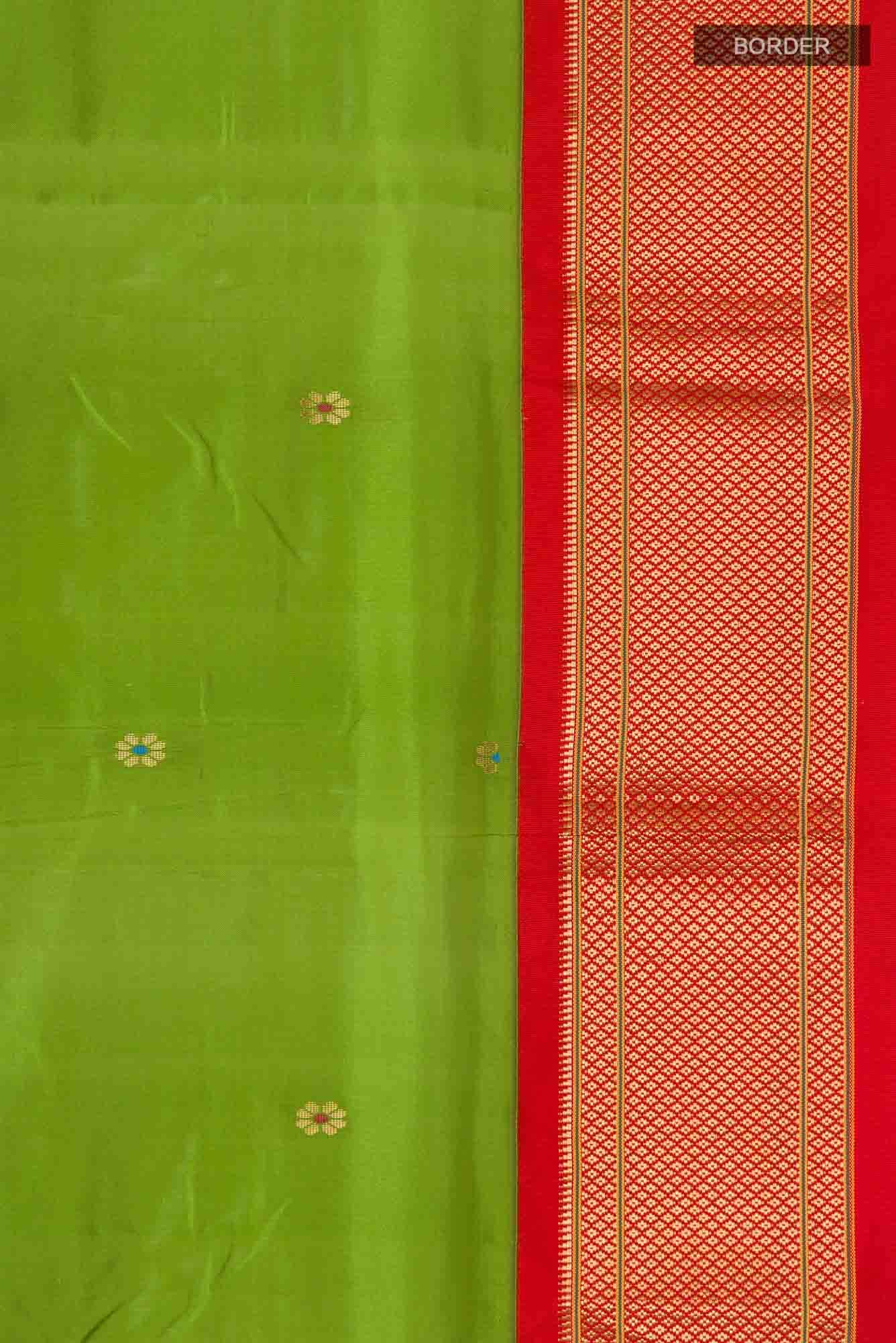 Green Blended Bangalore Silk Saree