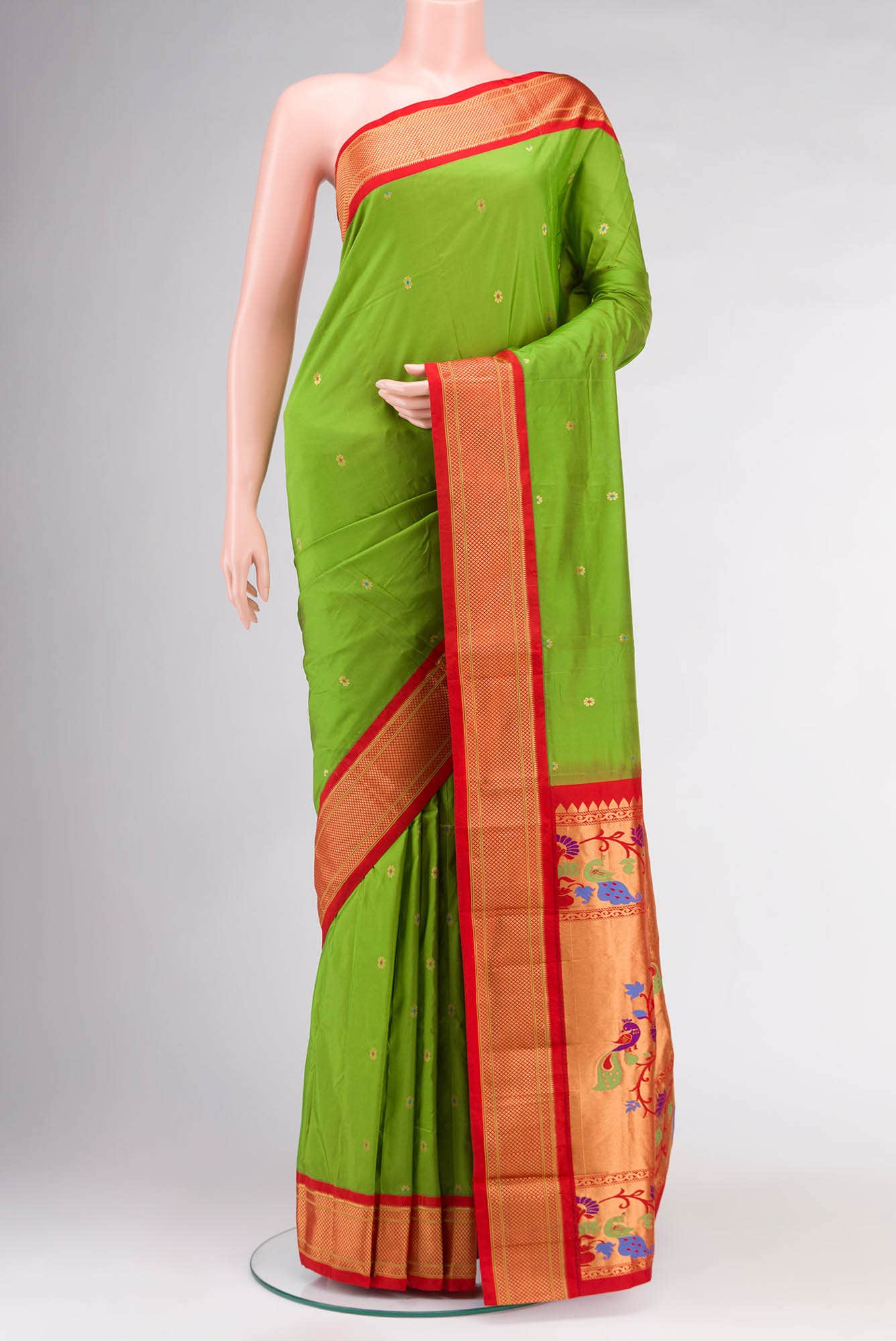 Green Blended Bangalore Silk Saree