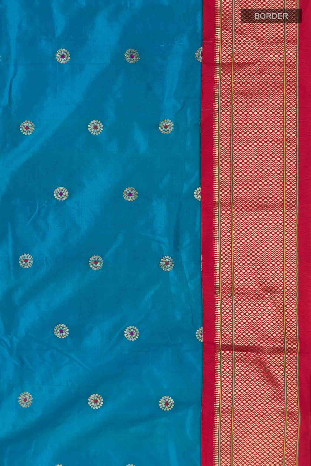 Blue Blended Bangalore Silk Saree
