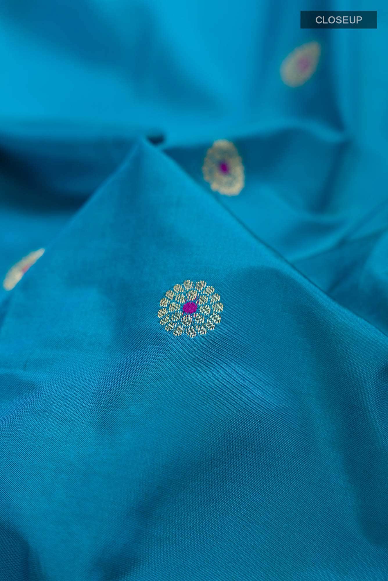 Blue Blended Bangalore Silk Saree