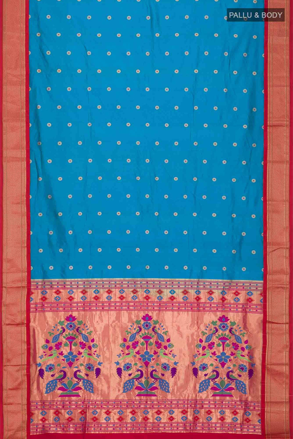 Blue Blended Bangalore Silk Saree
