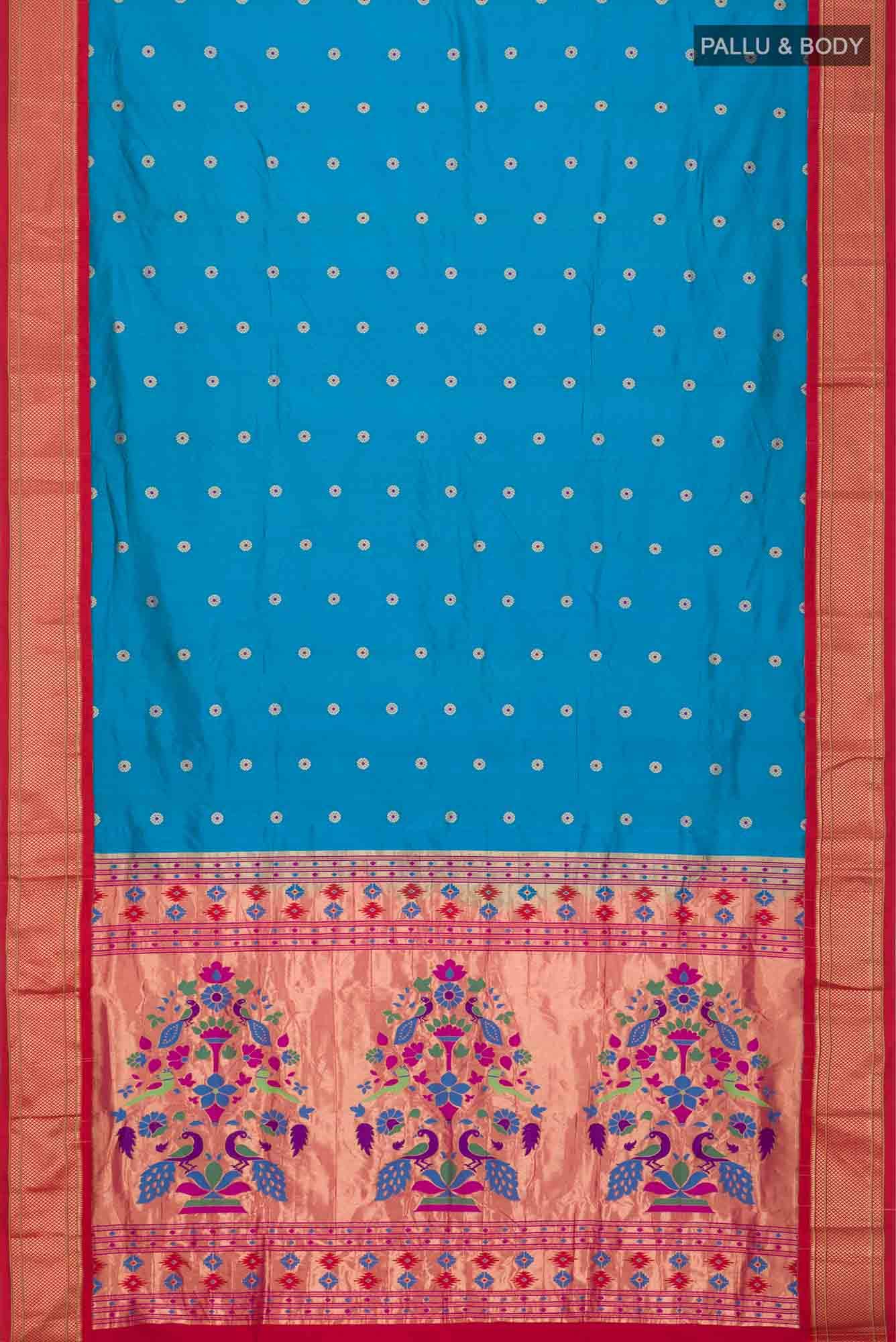 Blue Blended Bangalore Silk Saree
