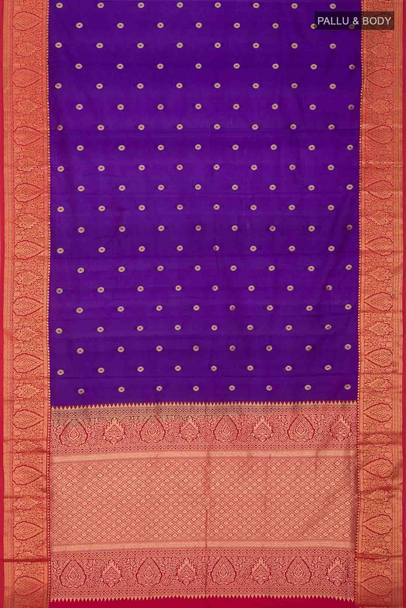 Blue Blended Bangalore Silk Saree