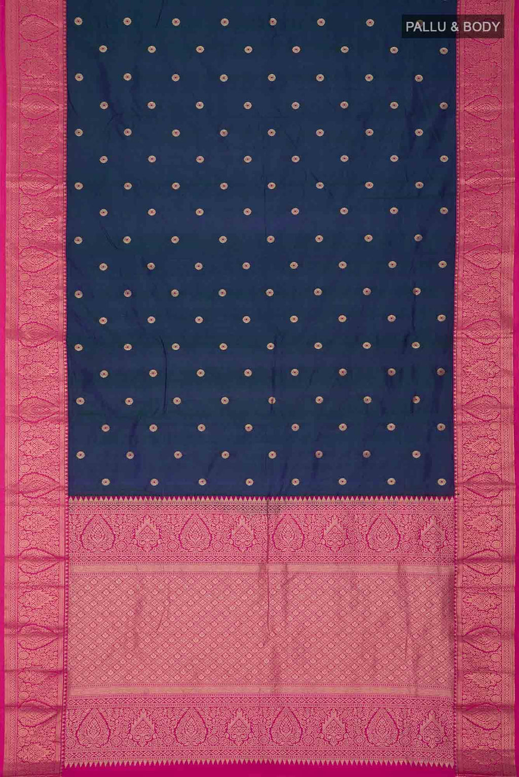 Blue Blended Bangalore Silk Saree
