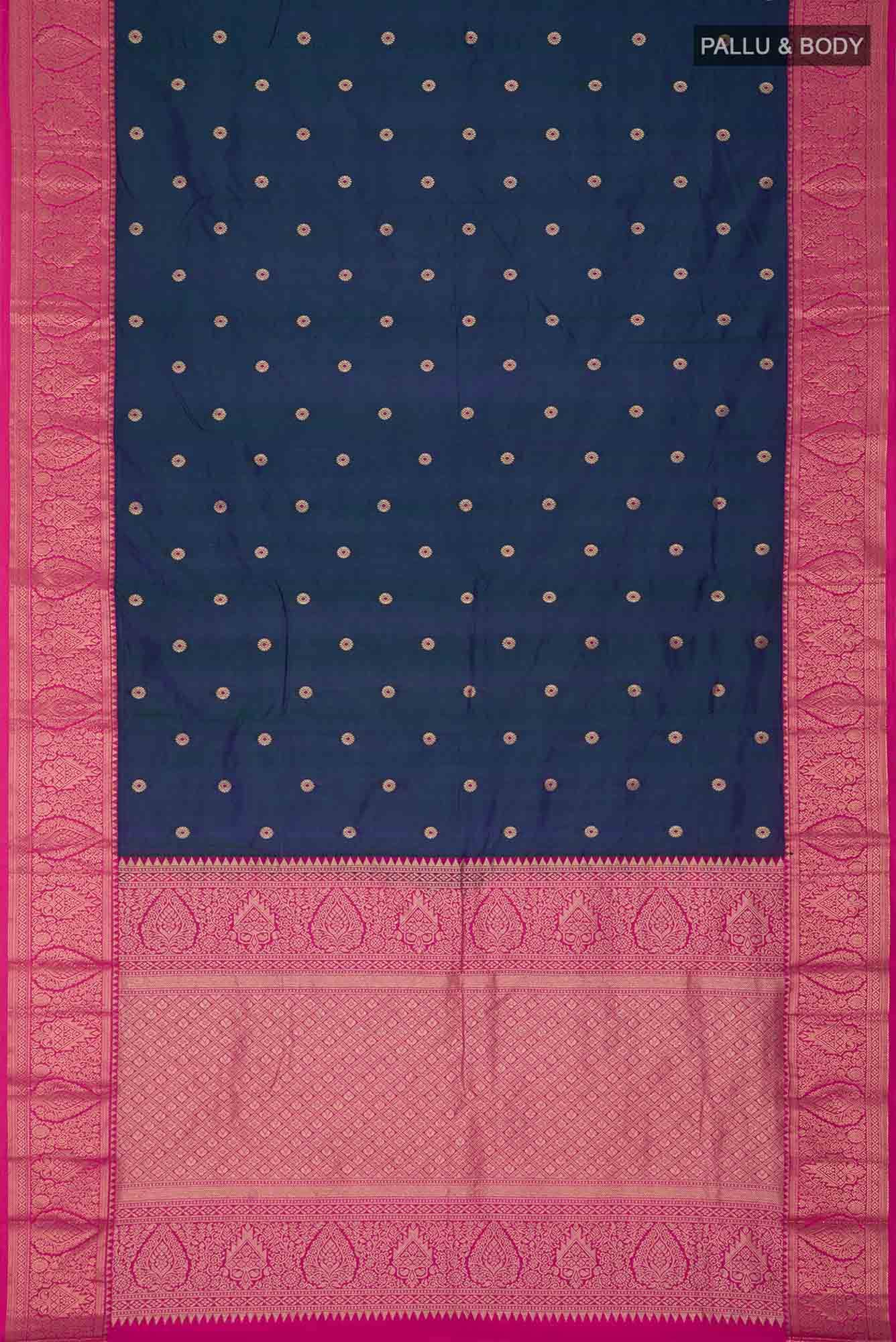 Blue Blended Bangalore Silk Saree