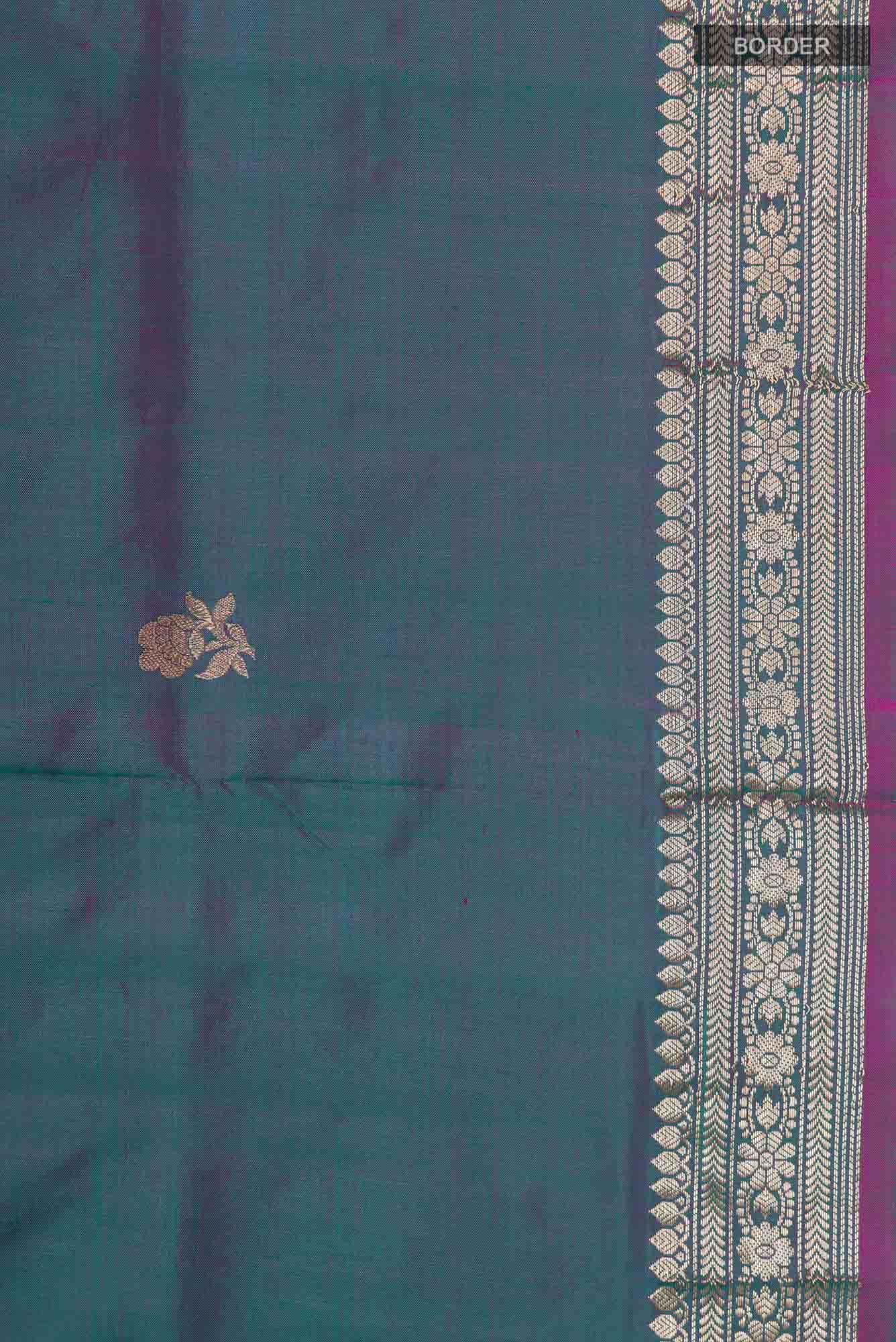 Blue Banarasi Katan Silk Saree