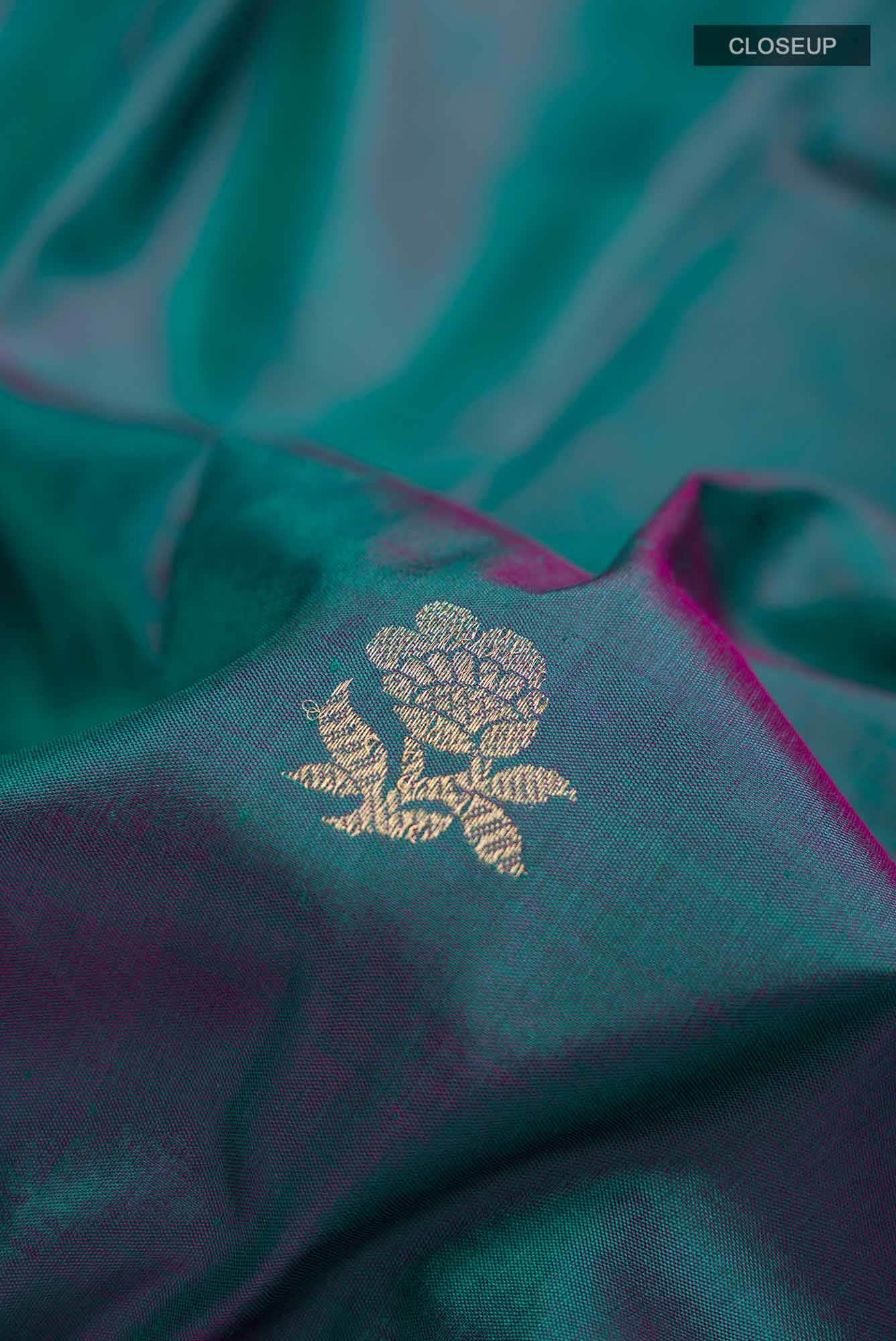 Blue Banarasi Katan Silk Saree