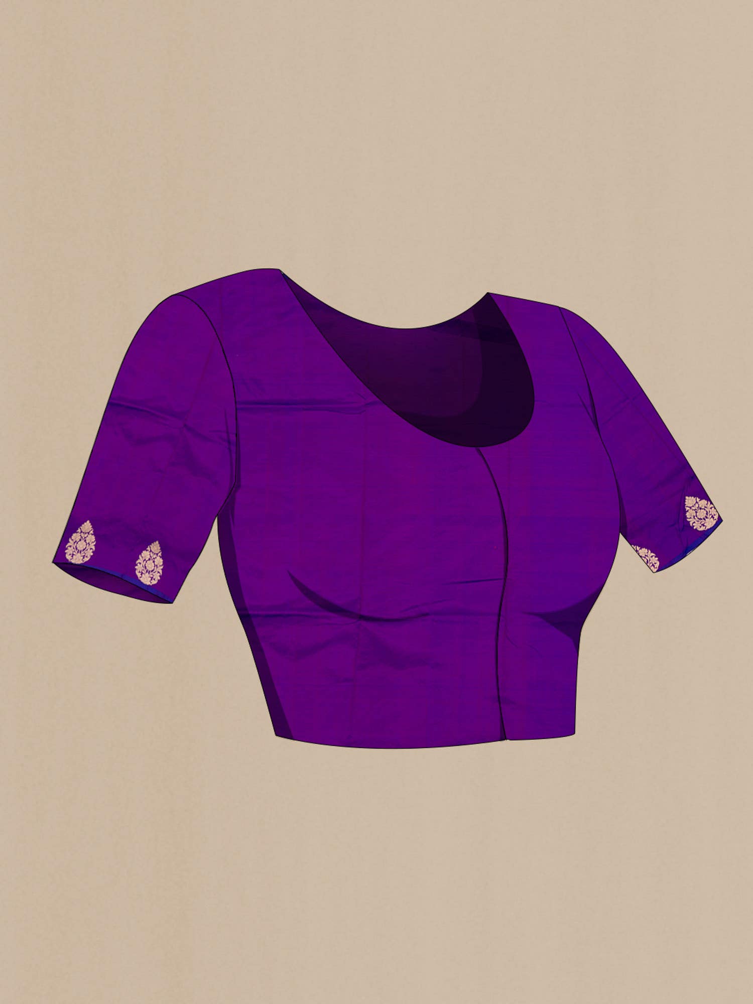 Purple Banarasi Katan Silk Saree