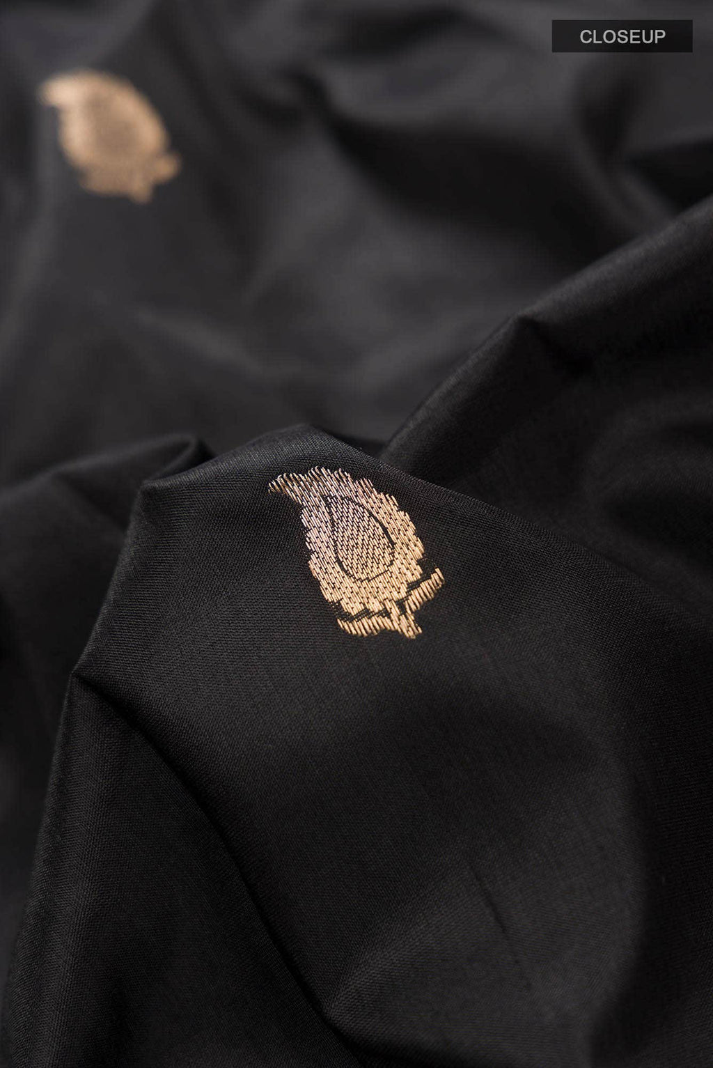 Black Banarasi Katan Silk Saree