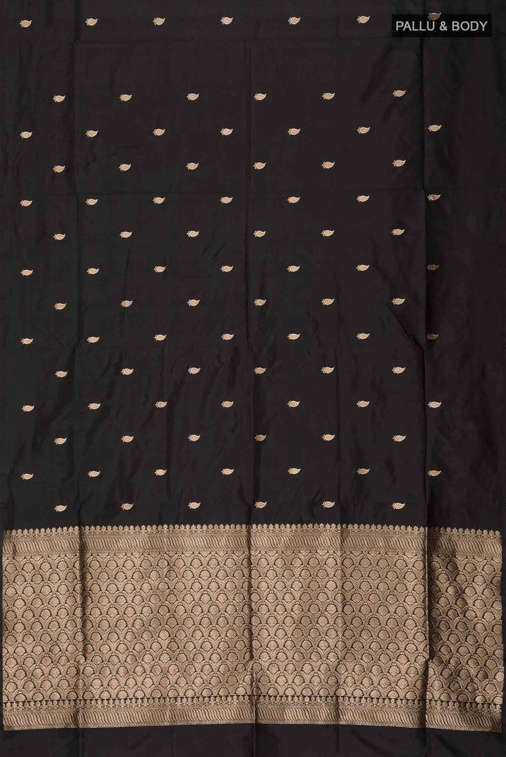 Black Banarasi Katan Silk Saree