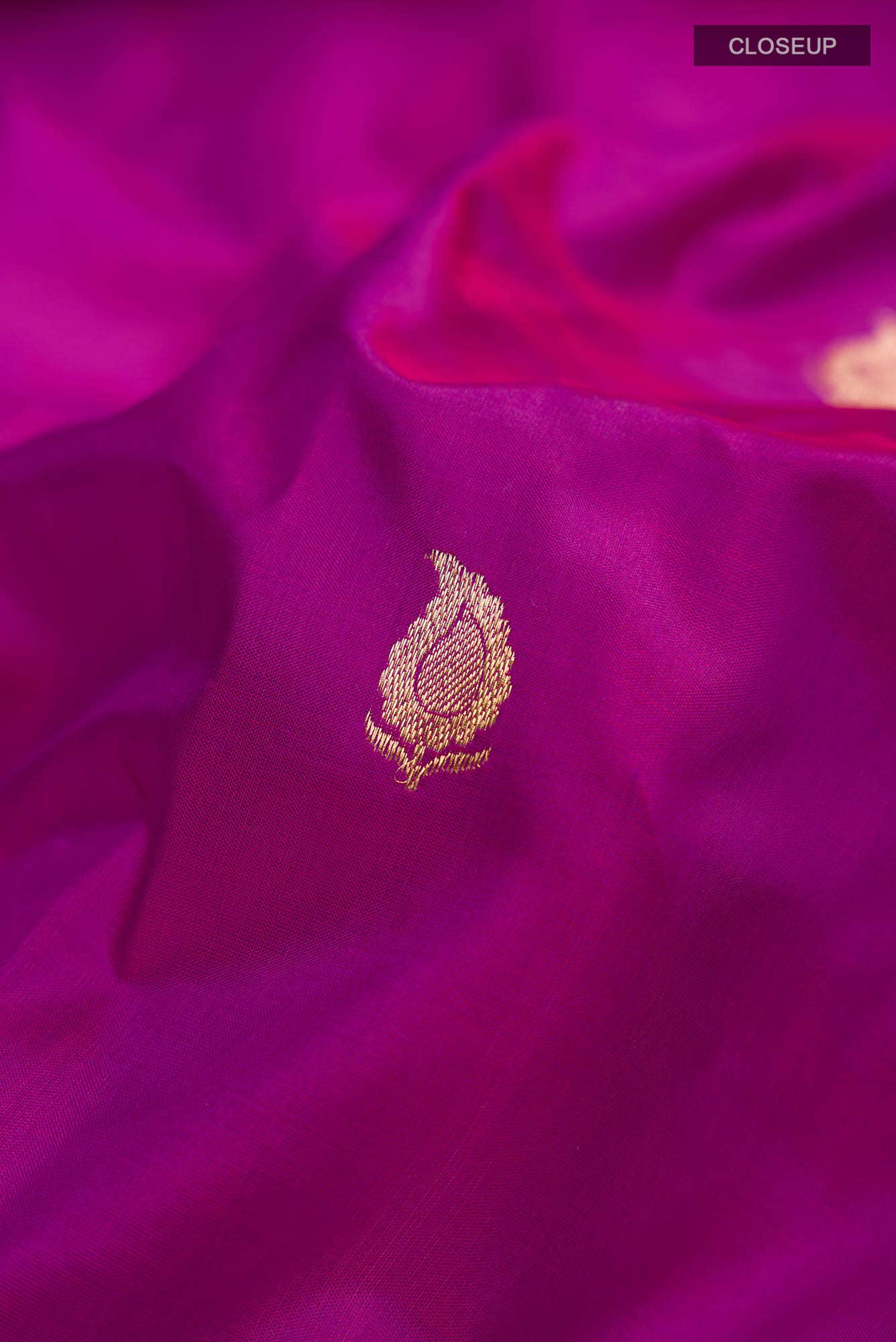 Magenta Banarasi Katan Silk Saree