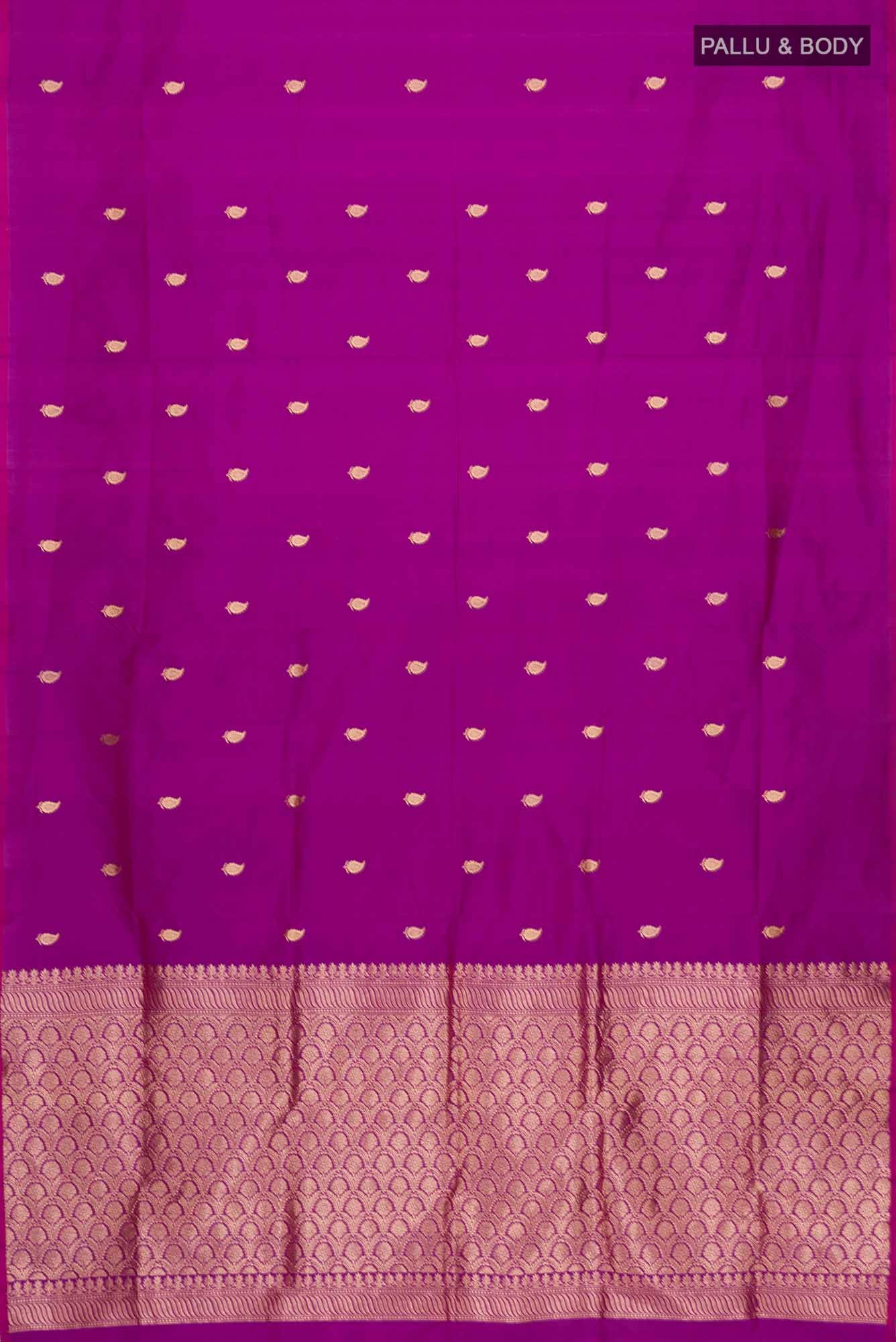 Magenta Banarasi Katan Silk Saree