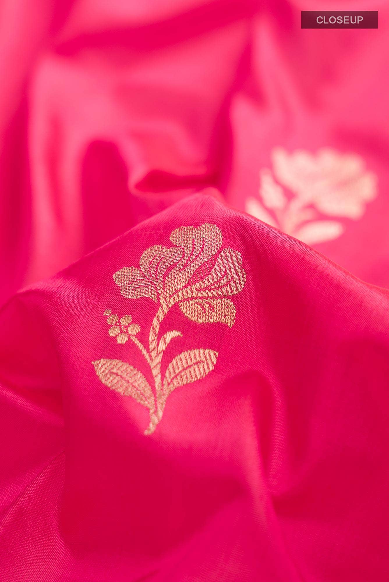 Pink Banarasi Katan Silk Saree