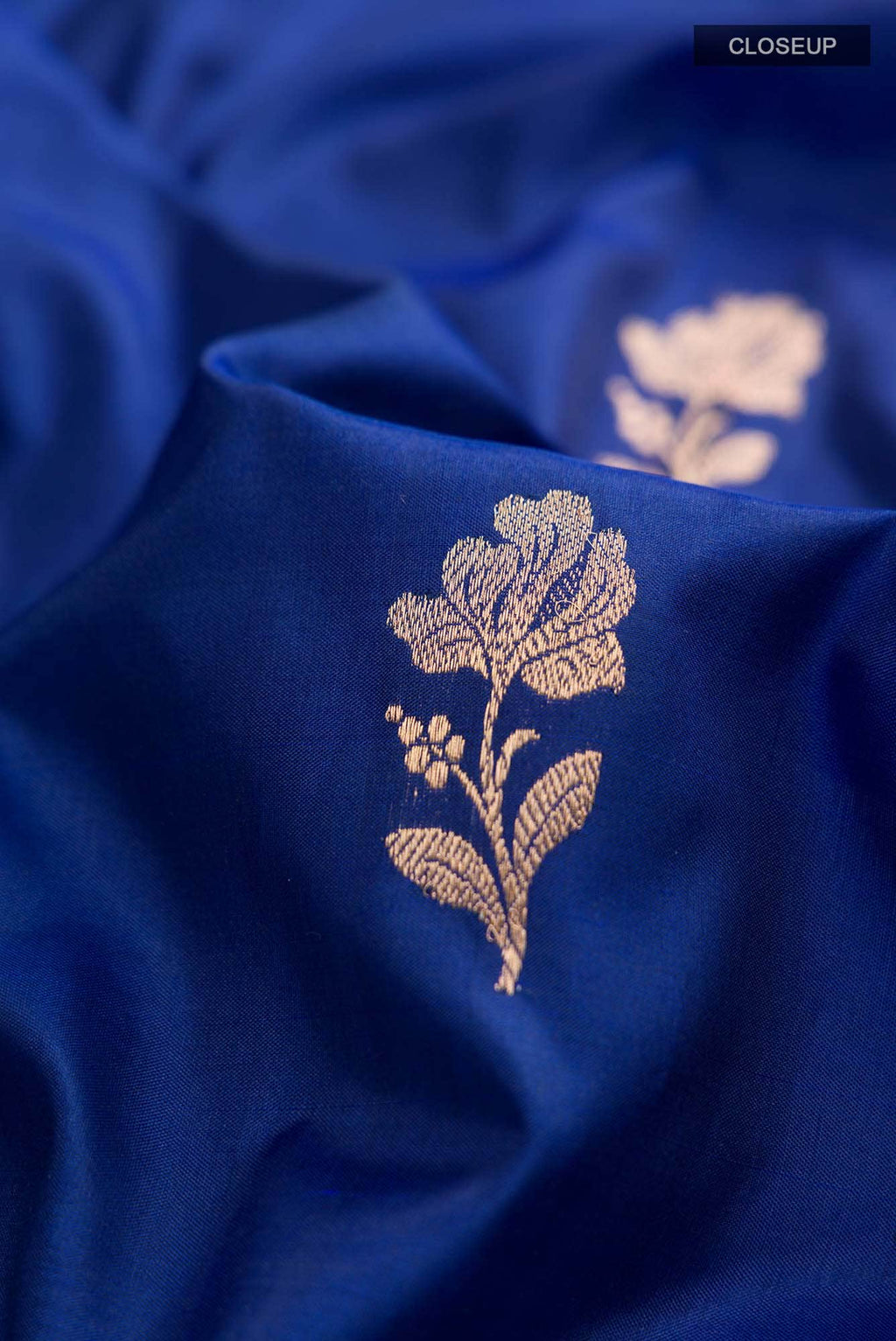 Blue Banarasi Katan Silk Saree