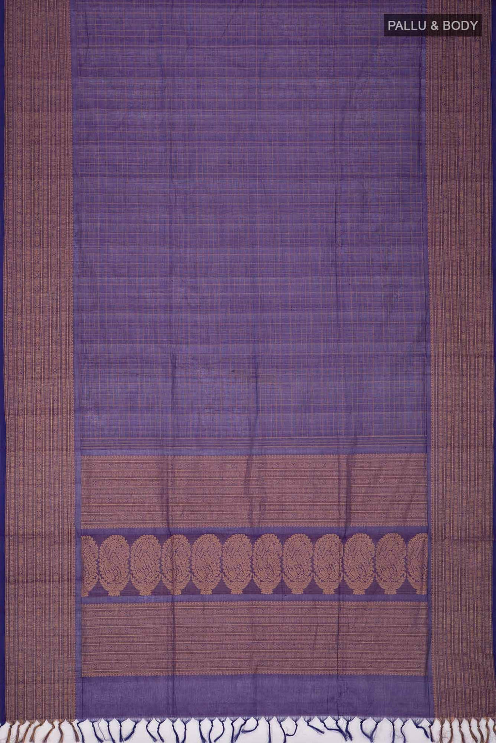 Blue Coimbatore Cotton Saree