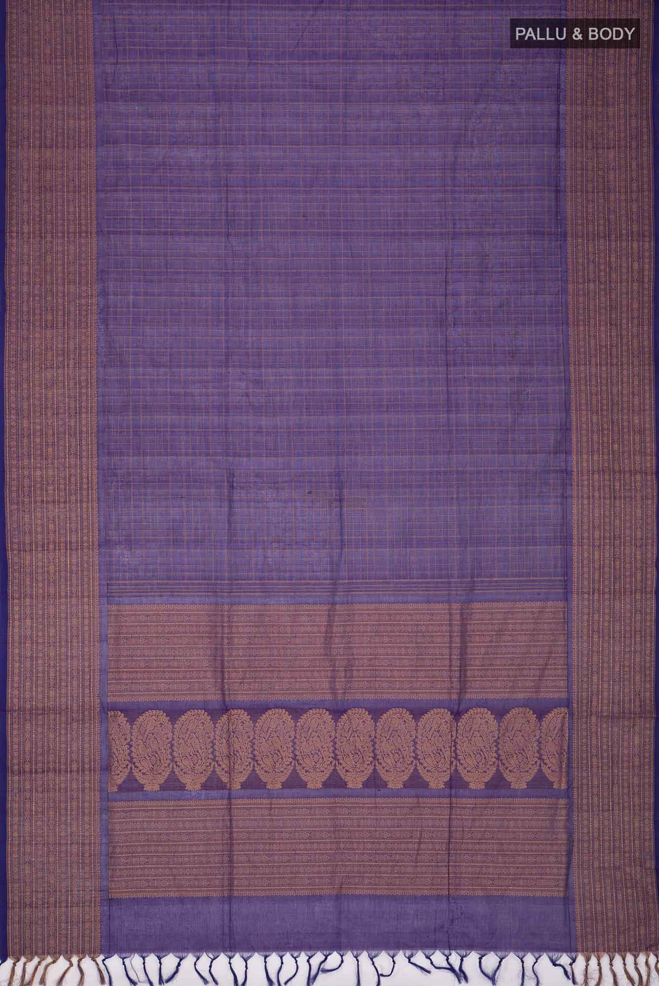 Blue Coimbatore Cotton Saree