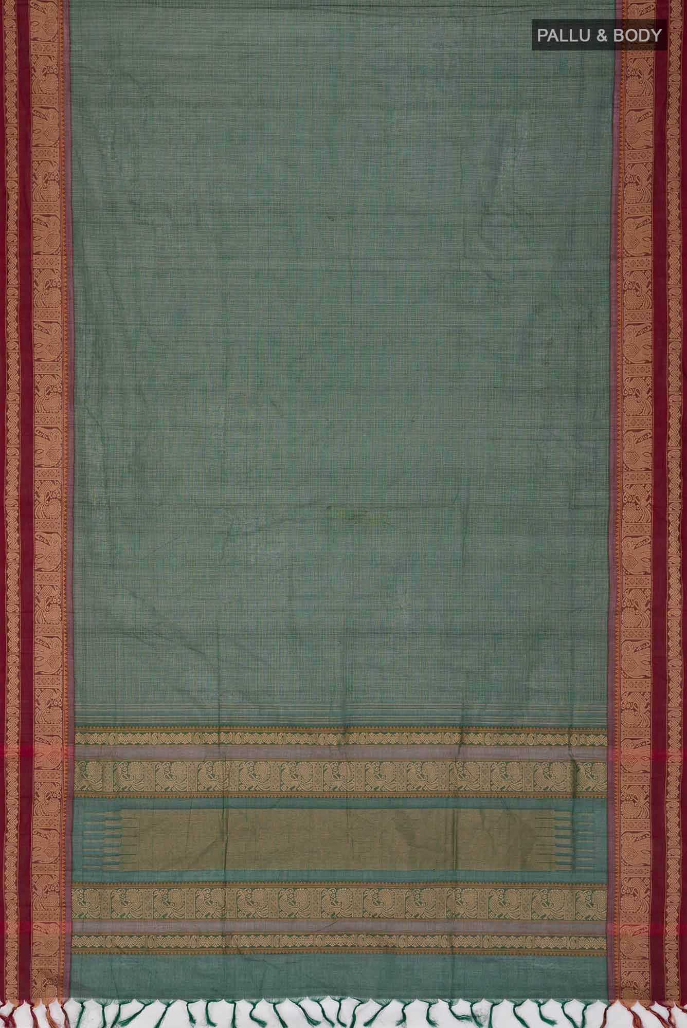 Green Coimbatore Cotton Saree